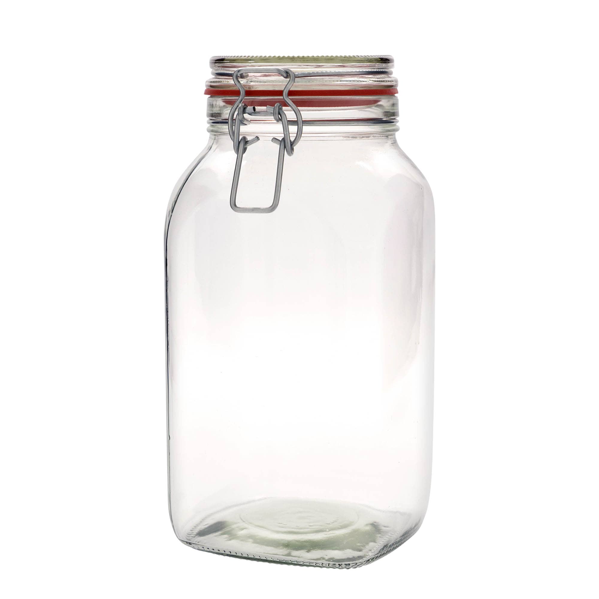 2.590 ml borcan cu clemă metalică #, pătrat, gura: închidere cu clemă metalică