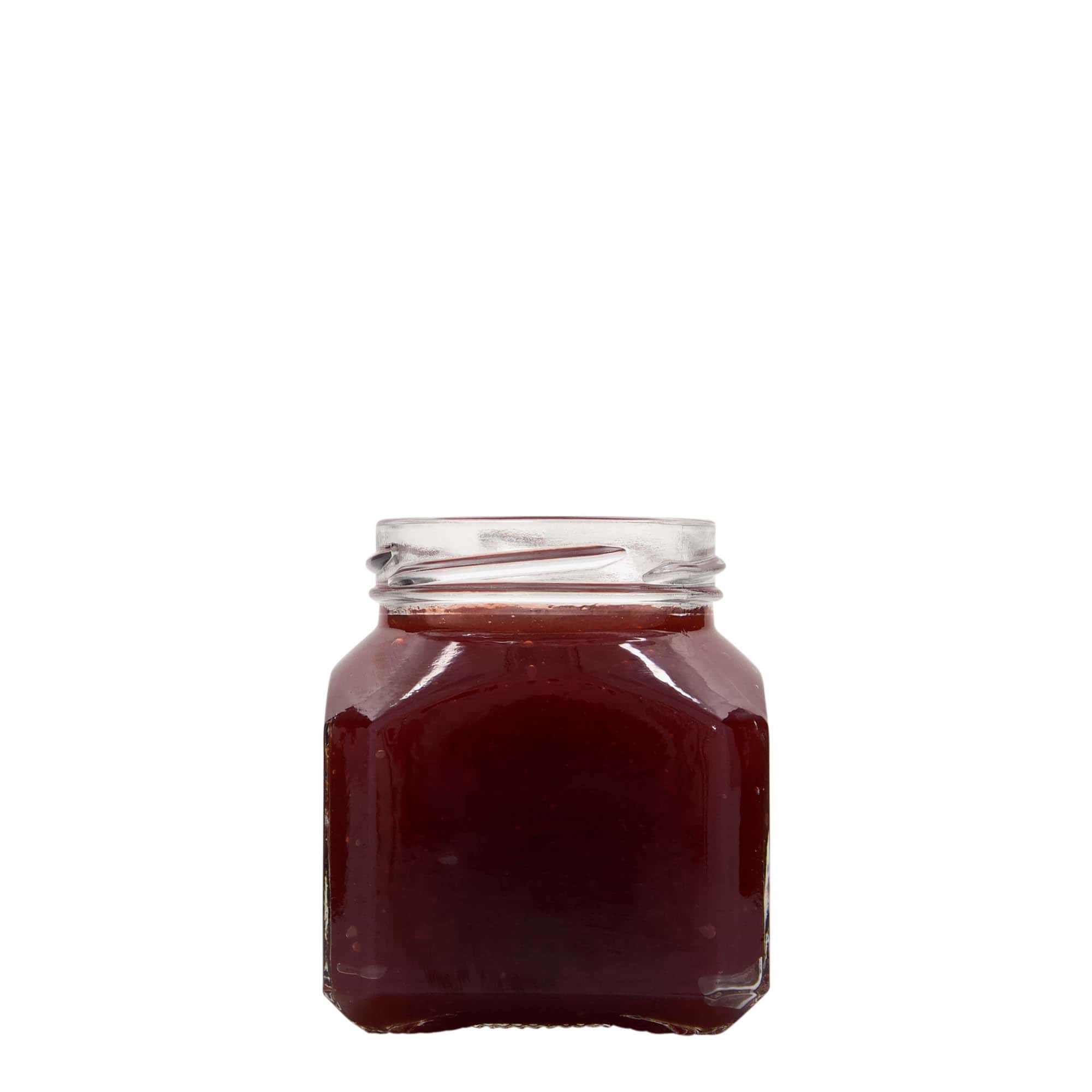 212 ml borcan pătrat 'Milano', deschidere: Twist-Off (TO 58)