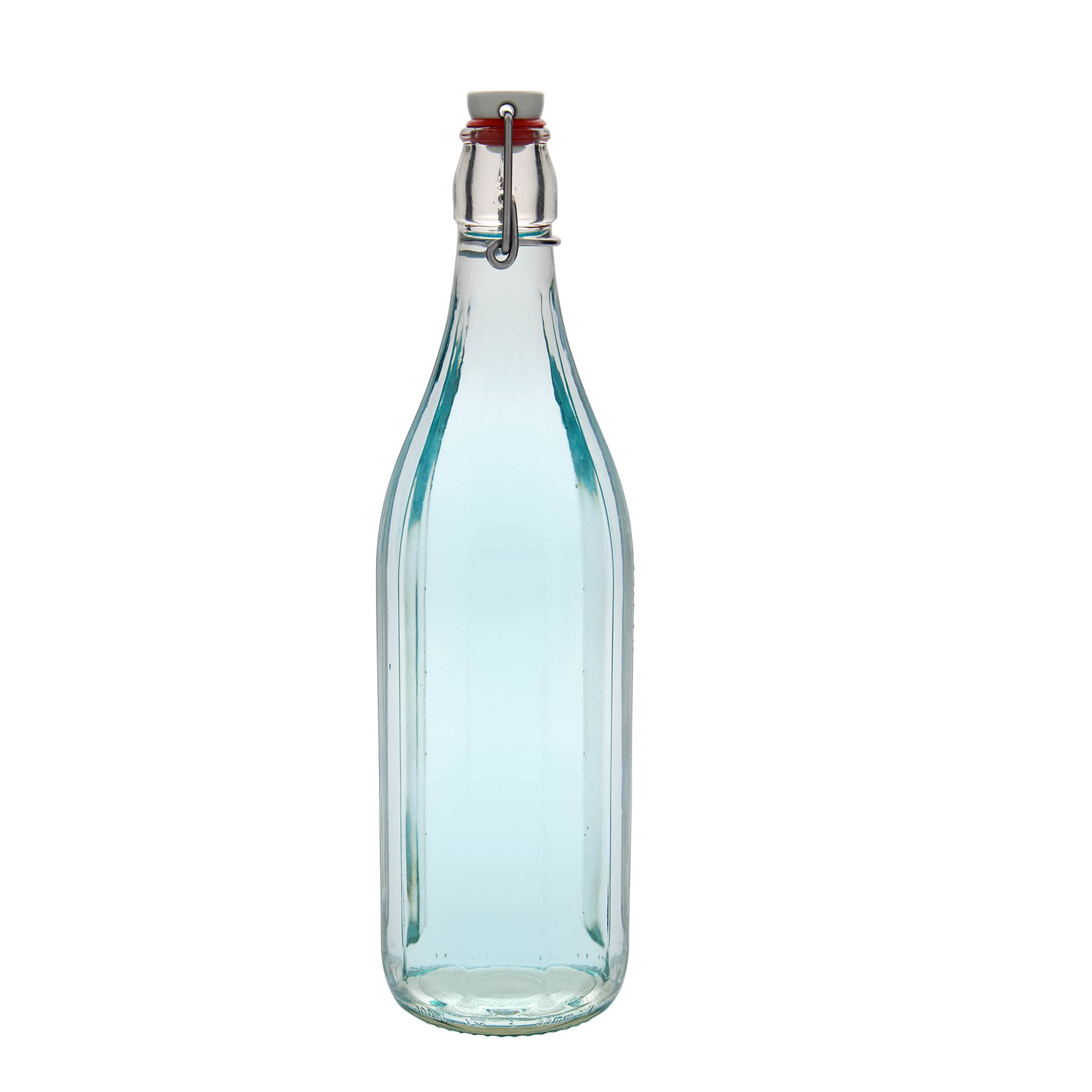 Sticlă de sticlă 1.000 ml „Bravo”, cu zece colțuri, gură: închidere cu clemă Sticlă de sticlă 1.000 ml „Bravo”, cu zece colțuri, gură: închidere cu clemă