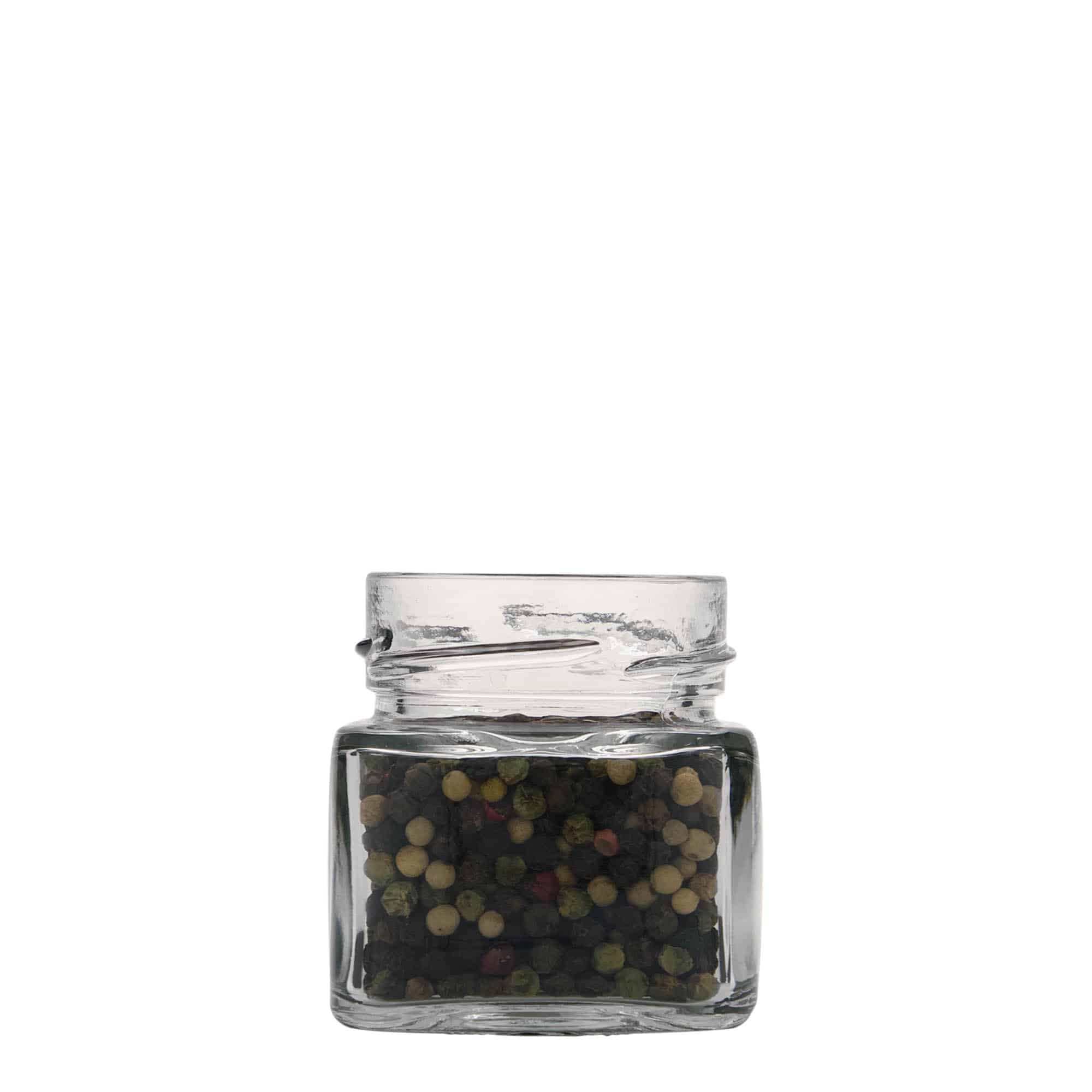 106 ml borcan pătrat „Ikarus”, gura: Deep-Twist-Off (DTO 58)