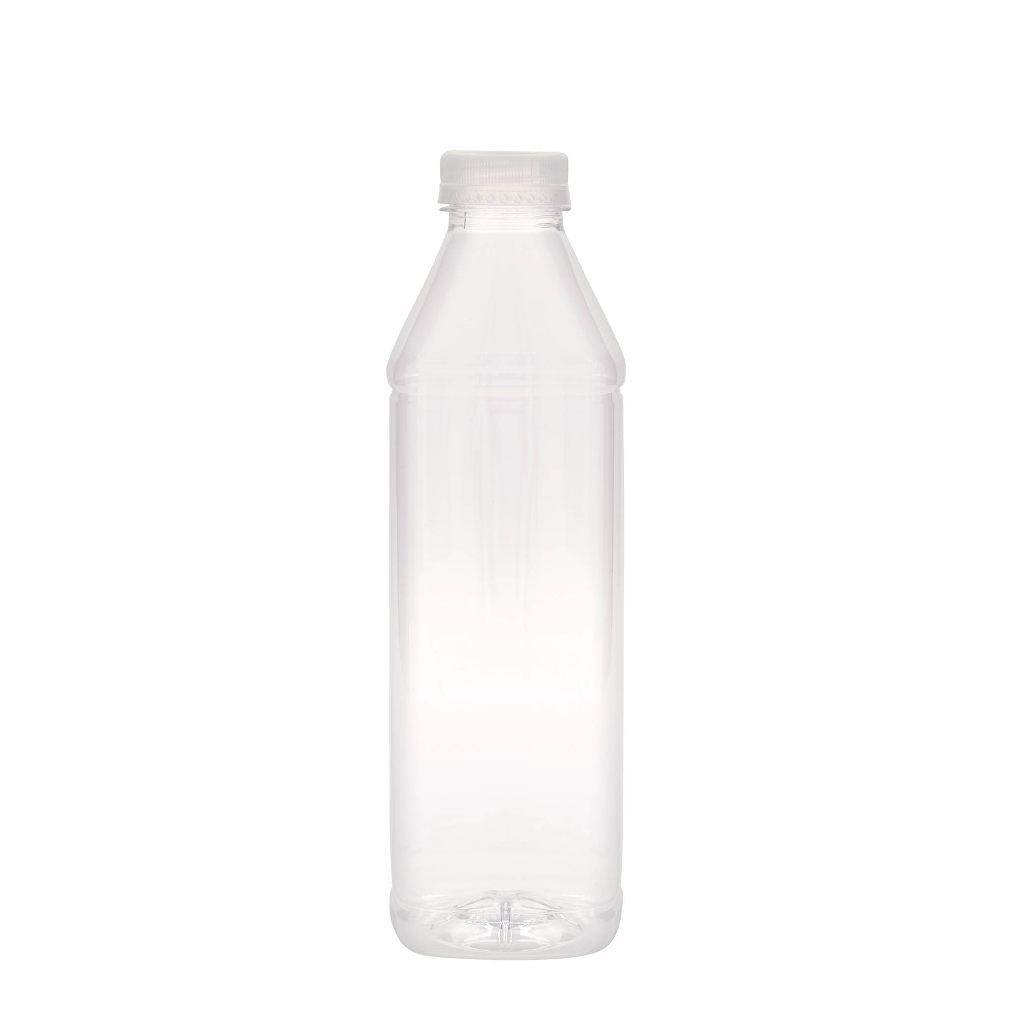 1.000 ml sticlă PET „Milk and Juice Carré”, pătrată, plastic, gât: 38 mm 1.000 ml sticlă PET „Milk and Juice Carré”, pătrată, plastic, gât: 38 mm
