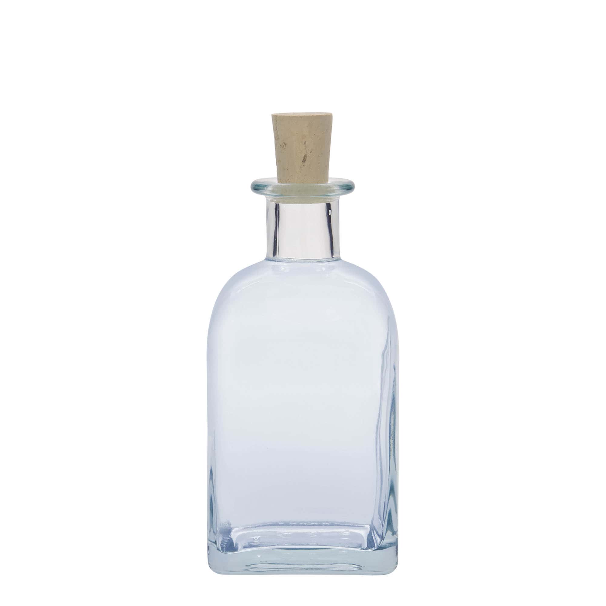 Sticlă de 350 ml, Apotecar Carré, pătrată, gură: dop de plută