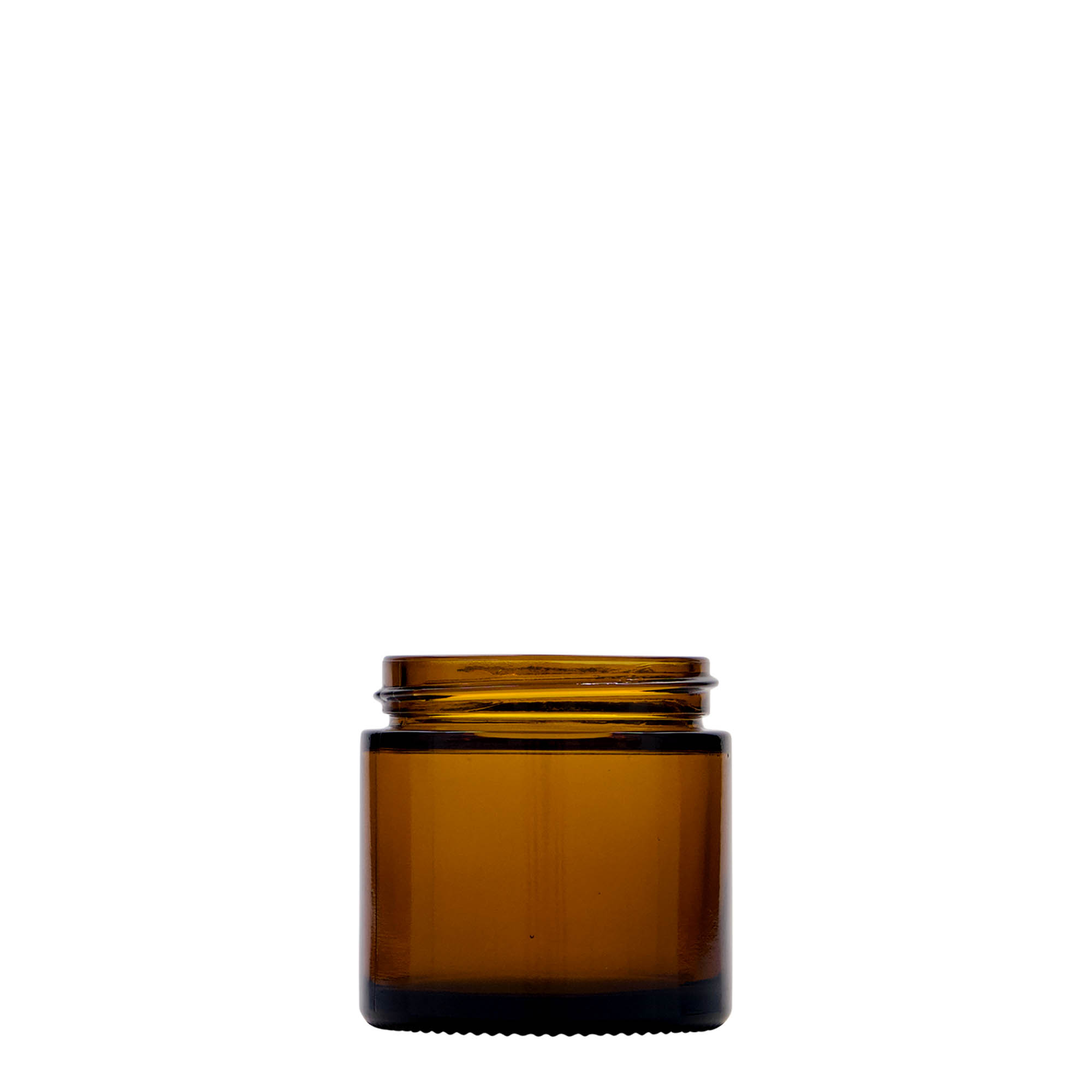 60 ml borcan „Brown Line”, sticlă, maro, deschidere: capac cu filet