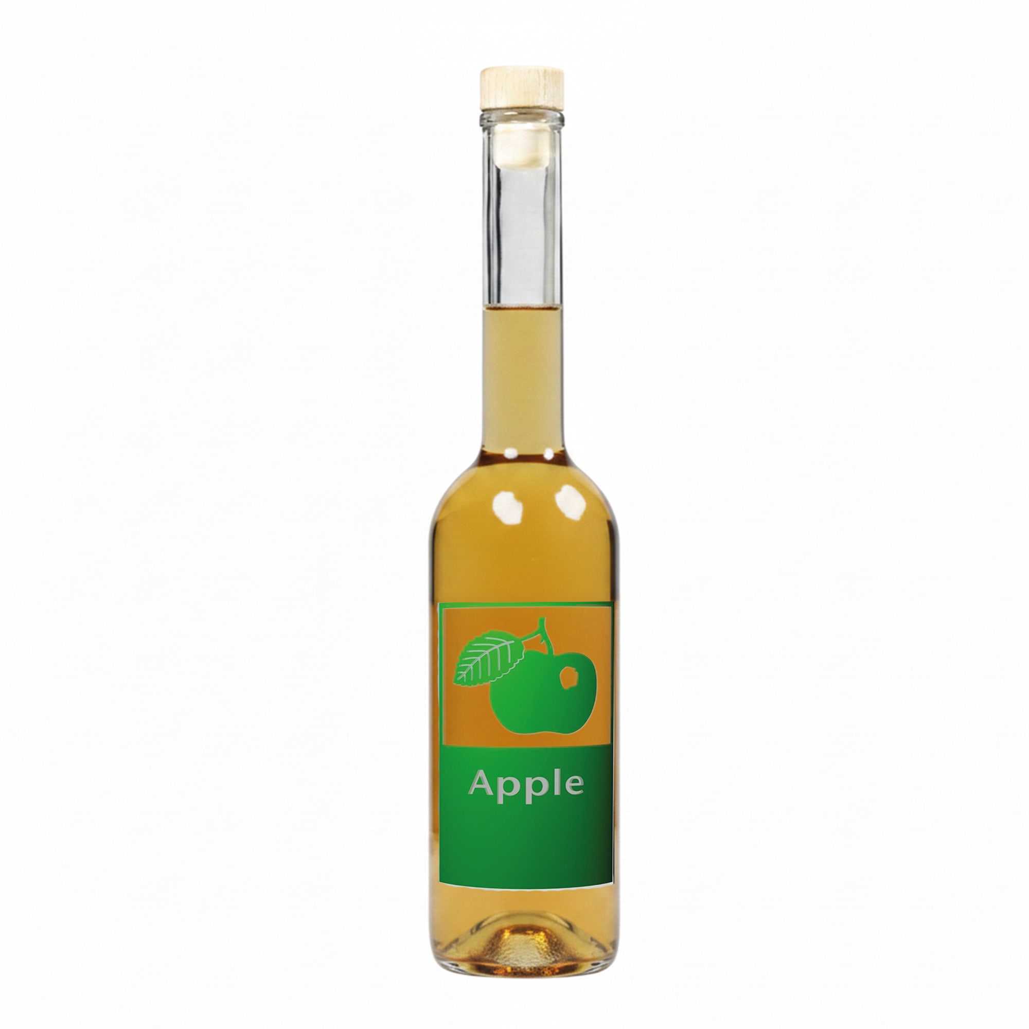 Sticlă de sticlă de 500 ml „Opera”, motiv: Măr, gura: plută
