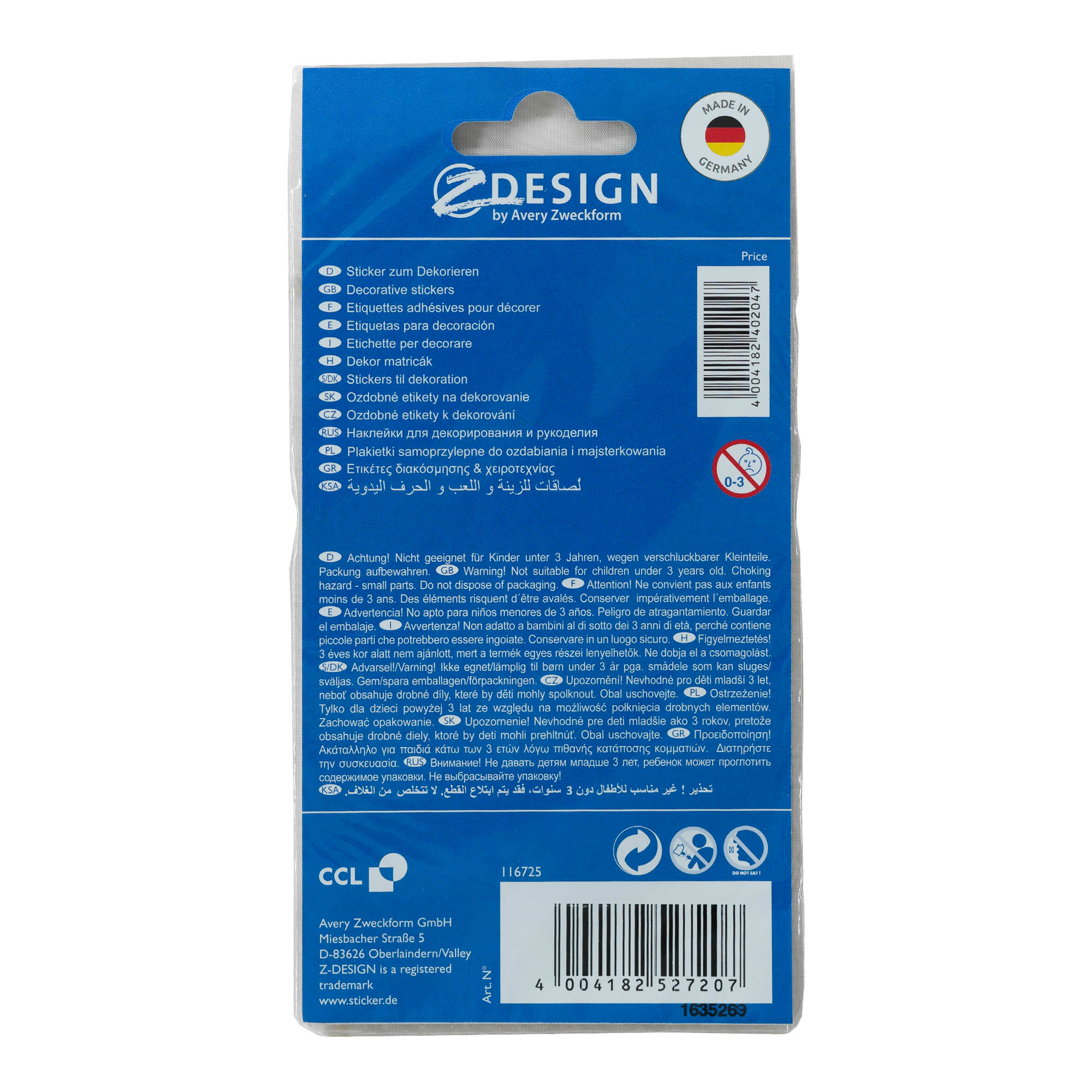 Zweckform autocolante „Crăciun”, hârtie, auriu-argintiu