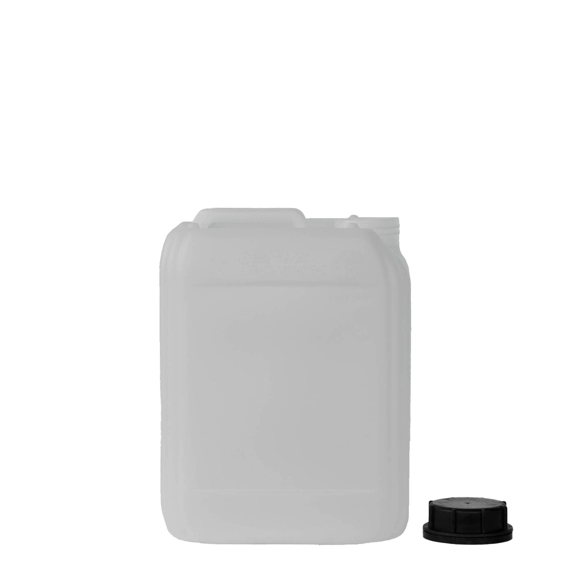 Canistră de 5 l, dreptunghiulară, plastic HDPE, natural, gura: ND 55
