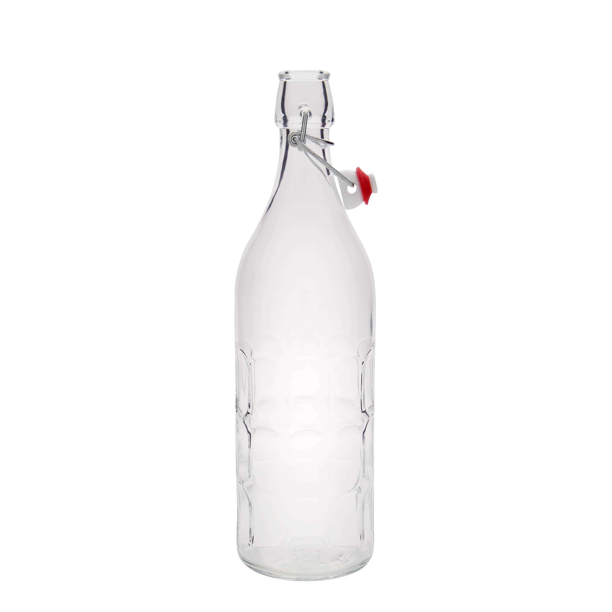Sticlă de sticlă Moresca de 1.000 ml, gura: închidere cu clemă