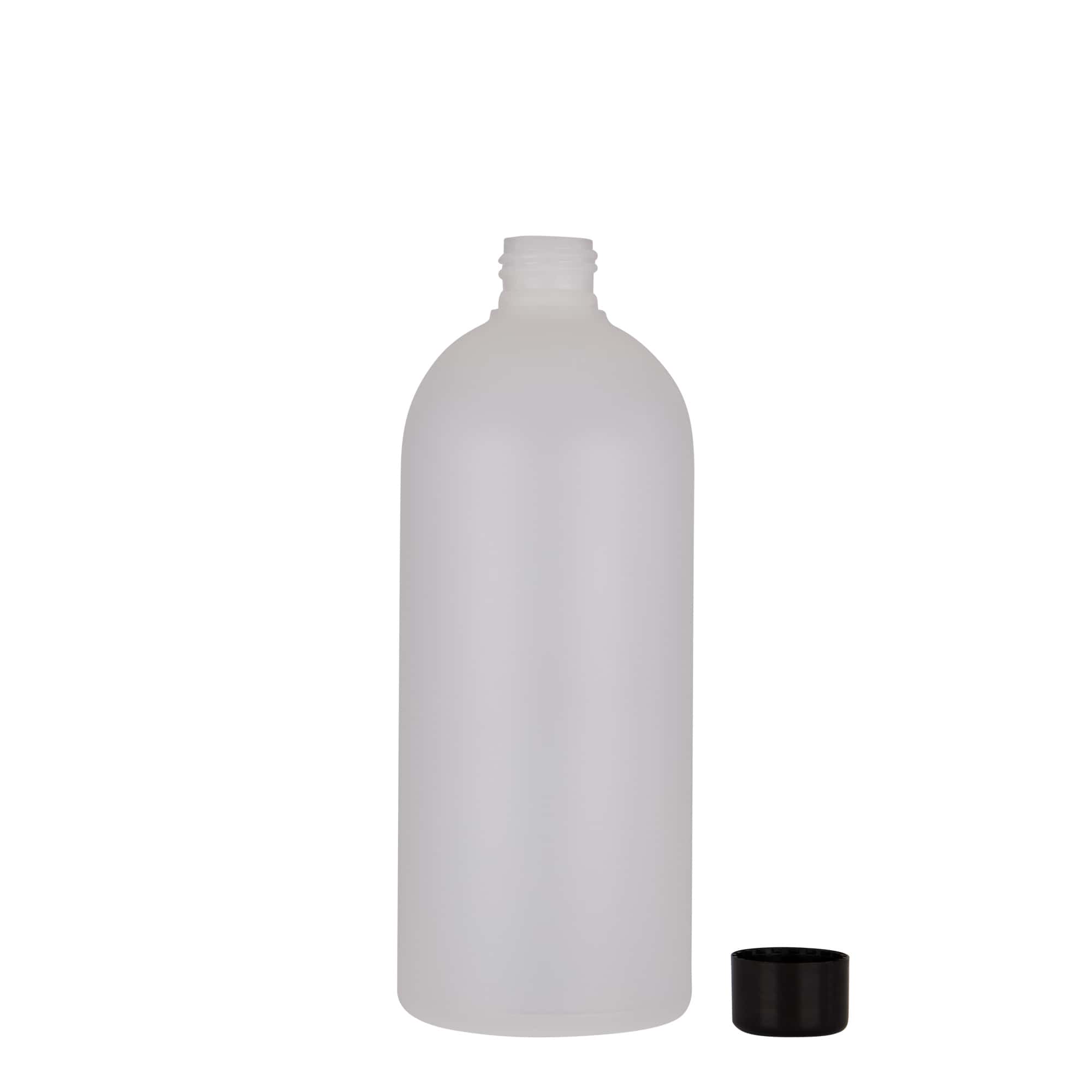 Flacon din plastic de 500 ml „Tuffy”, HDPE, natural, gura: 24/410