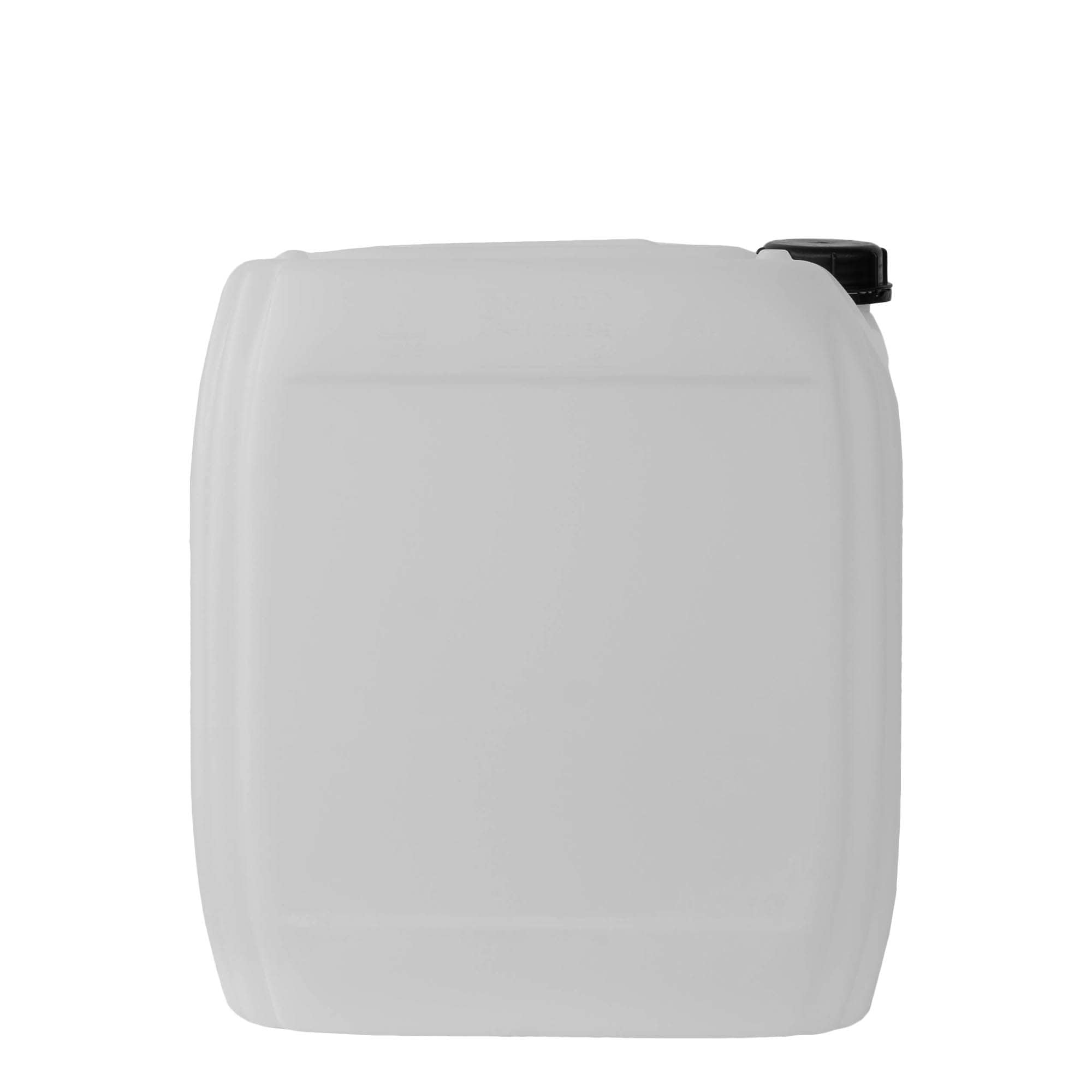 Canistră de 25 l, dreptunghiulară, plastic HDPE, natural, gura: ND 60