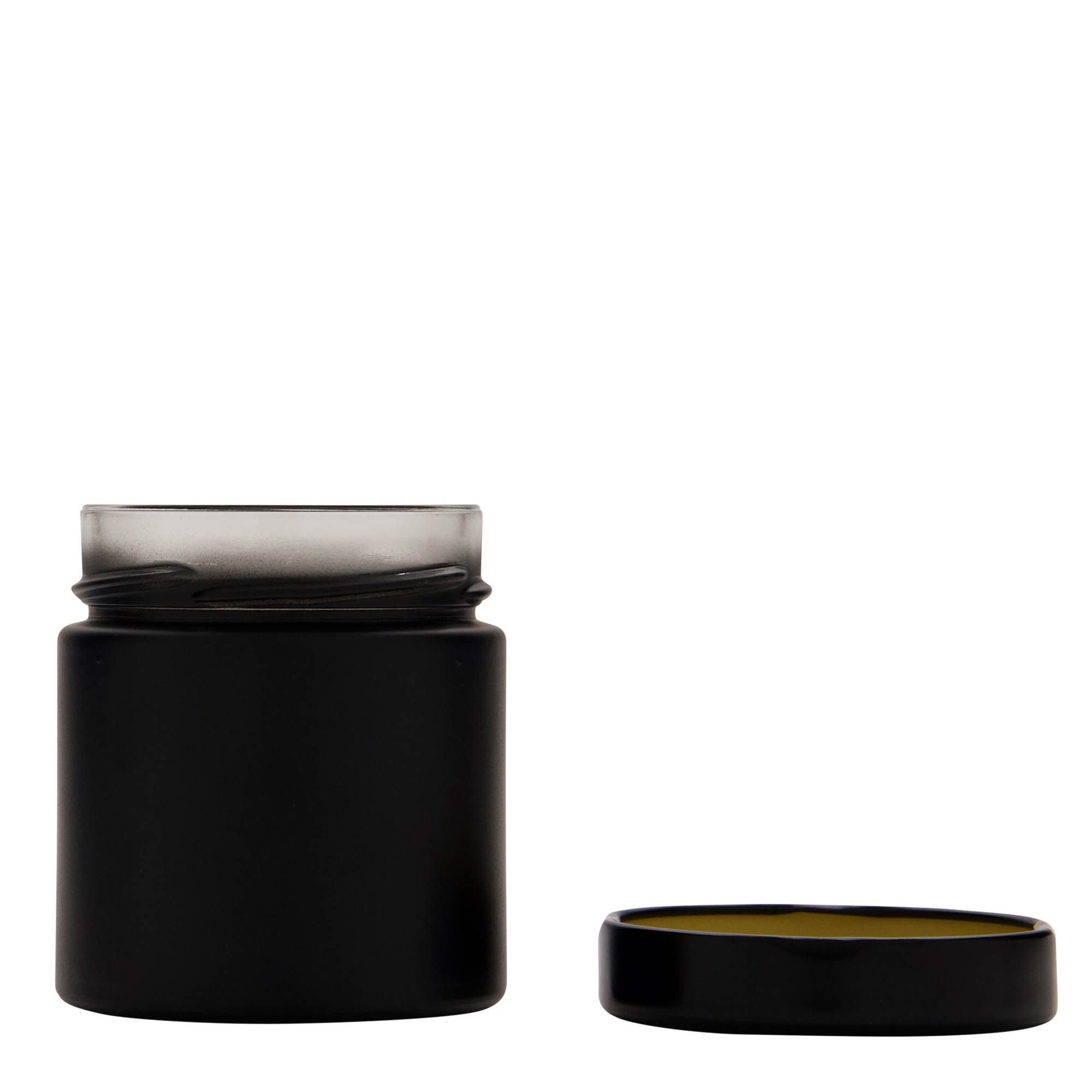 220 ml borcan rotund 'Aurora', negru, gura: Deep-Twist-Off (DTO 66) 220 ml borcan rotund 'Aurora', negru, gura: Deep-Twist-Off (DTO 66)