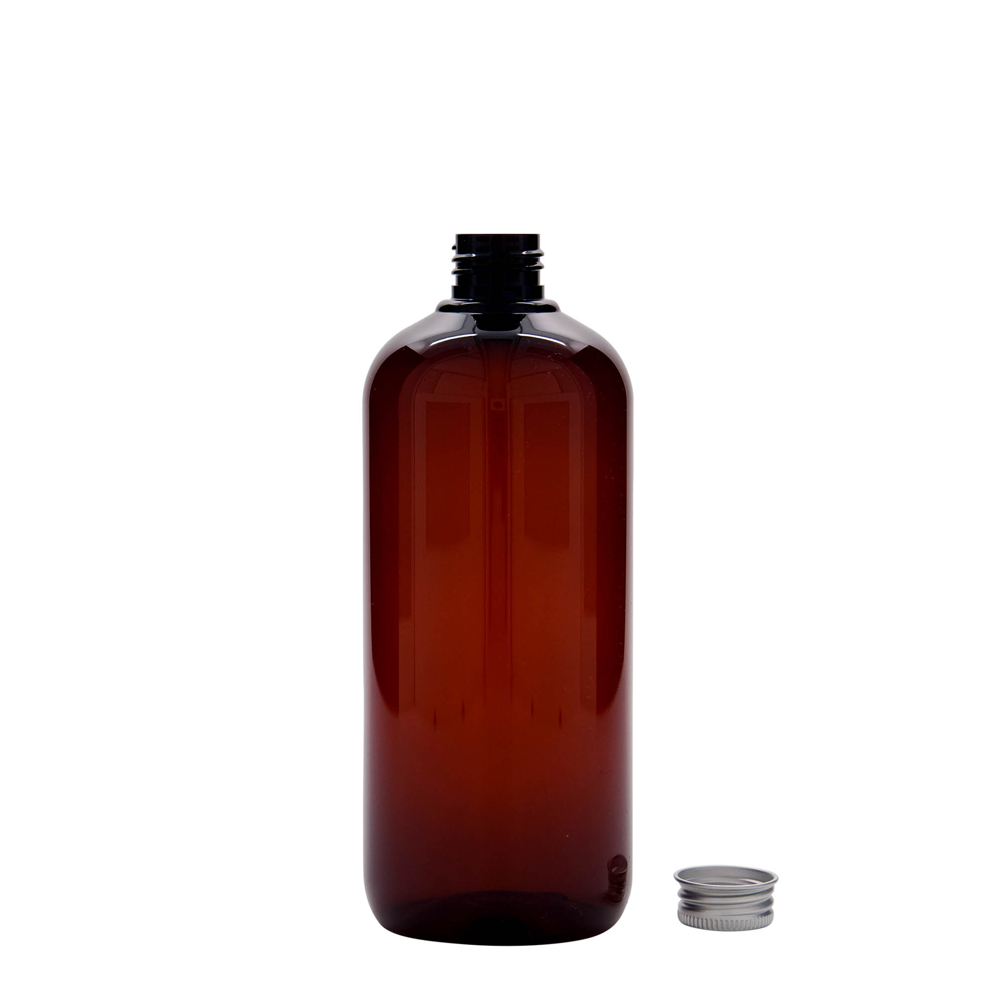 Sticlă din plastic reciclat 500 ml „Victor's Best”, PCR, maro, gura: 24/410 Sticlă din plastic reciclat 500 ml „Victor's Best”, PCR, maro, gura: 24/410