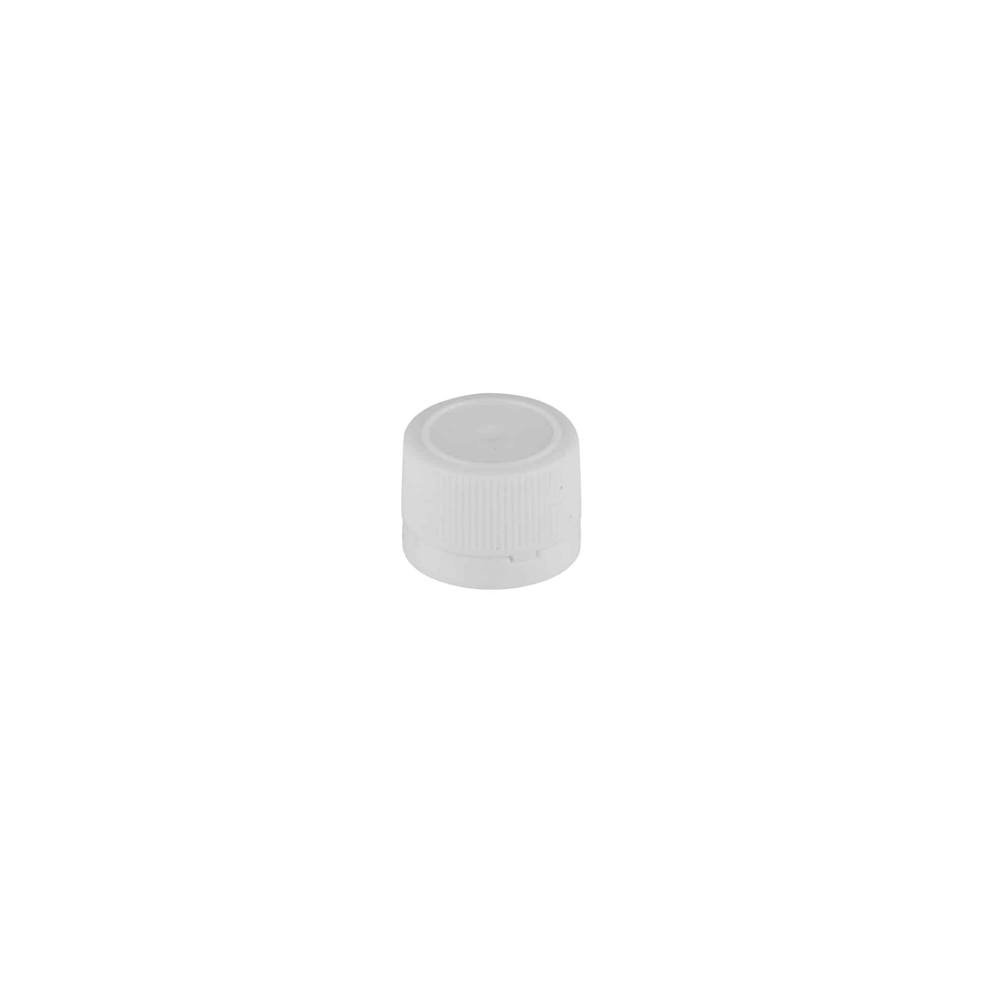 Capac cu filet pentru tuburi PET, plastic, alb