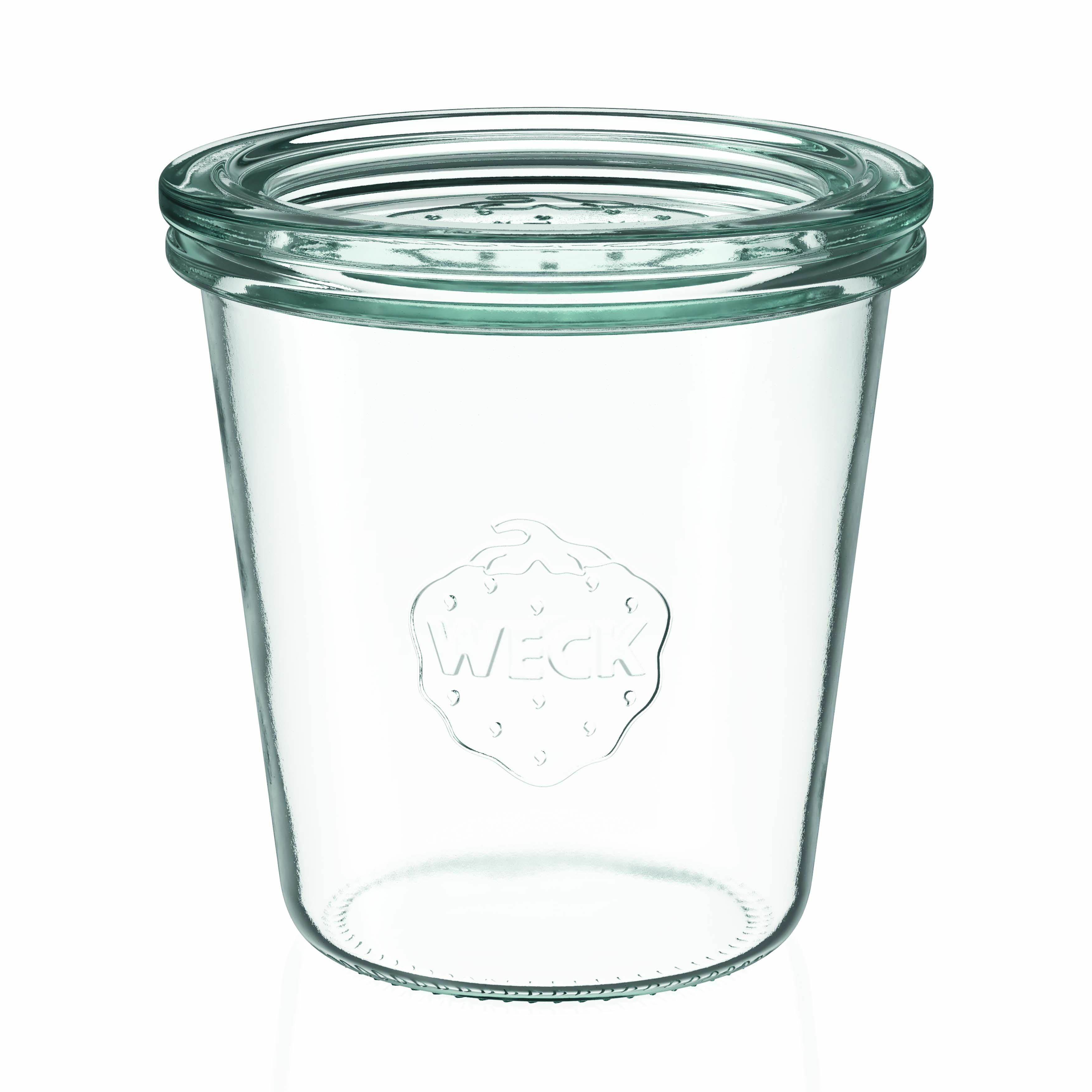 6x 290 ml borcan WECK cu gura largă înalt cu capac de sticlă RR 80