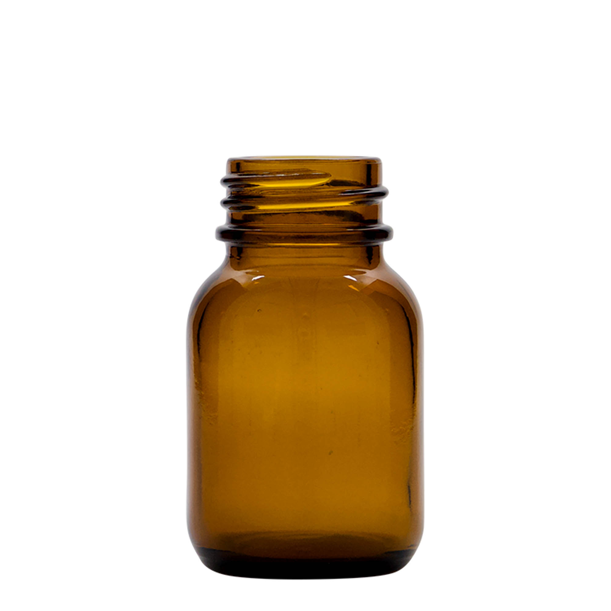 50 ml sticlă cu gât larg, maro, deschidere: DIN 32 50 ml sticlă cu gât larg, maro, deschidere: DIN 32