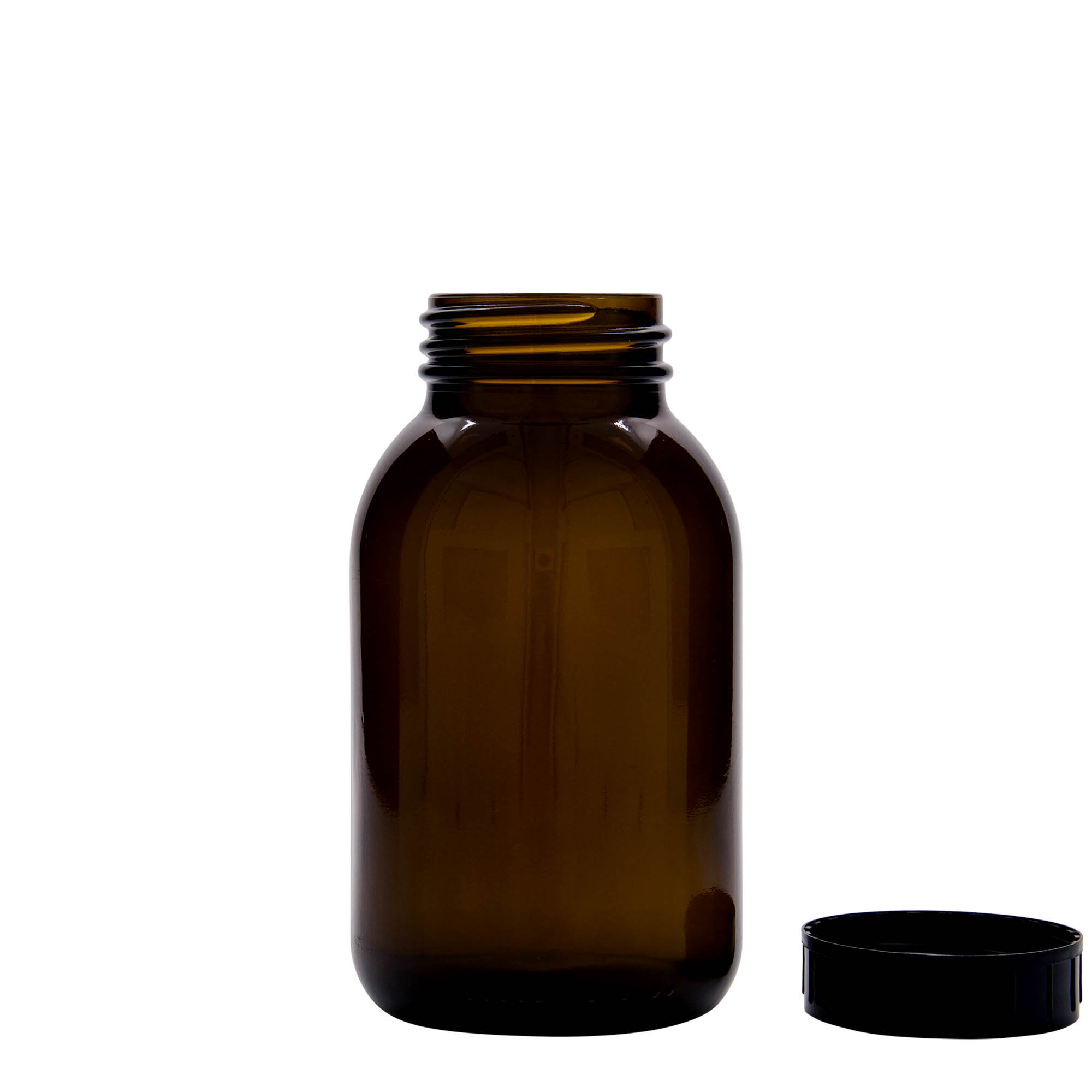 500 ml borcan cu gât larg, maro, gură: DIN 55 500 ml borcan cu gât larg, maro, gură: DIN 55