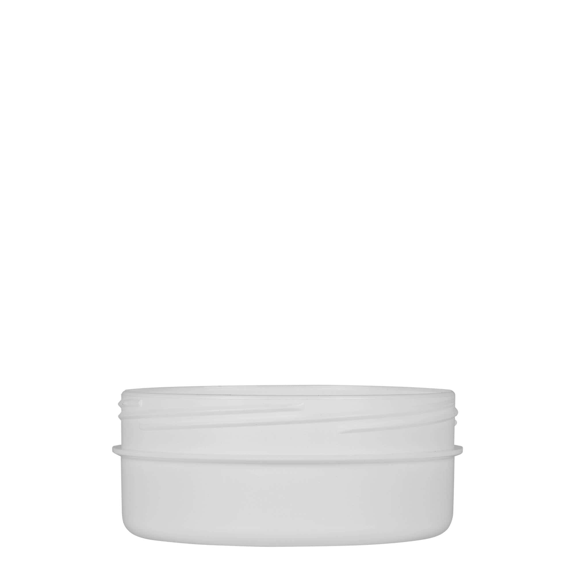 125 ml cutie din plastic „White Line”, PP, alb, deschidere: capac cu filet