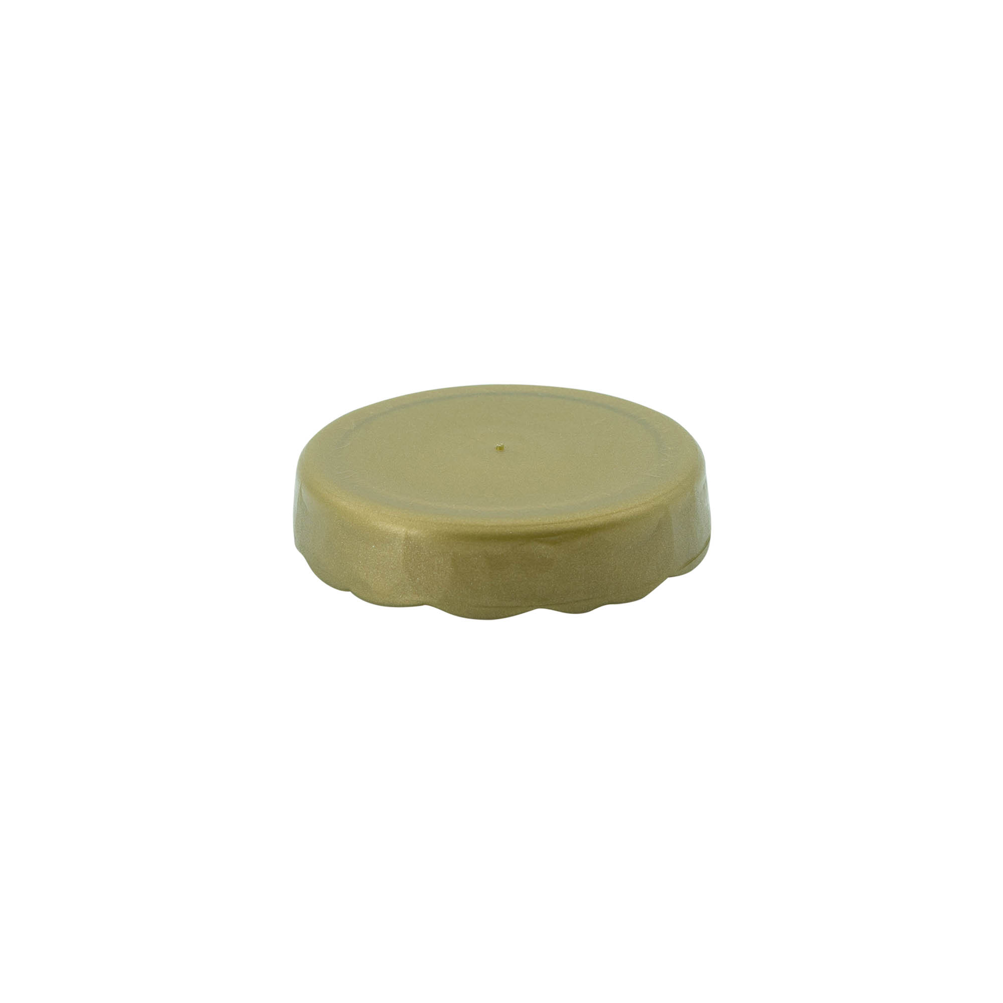 Capac cu margine pentru oală ceramică cu gât îngust, plastic HDPE, auriu