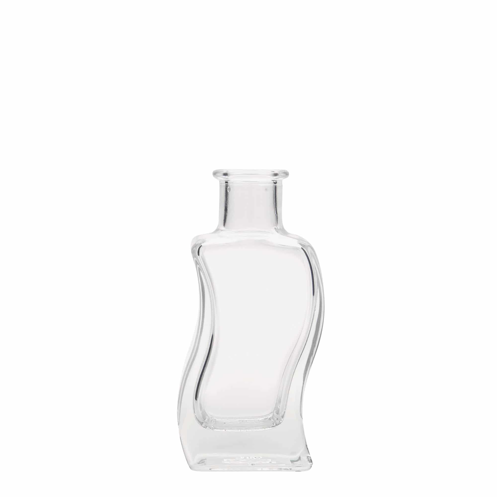 Sticlă de sticlă de 100 ml „Welle”, pătrată, gura: dop de plută