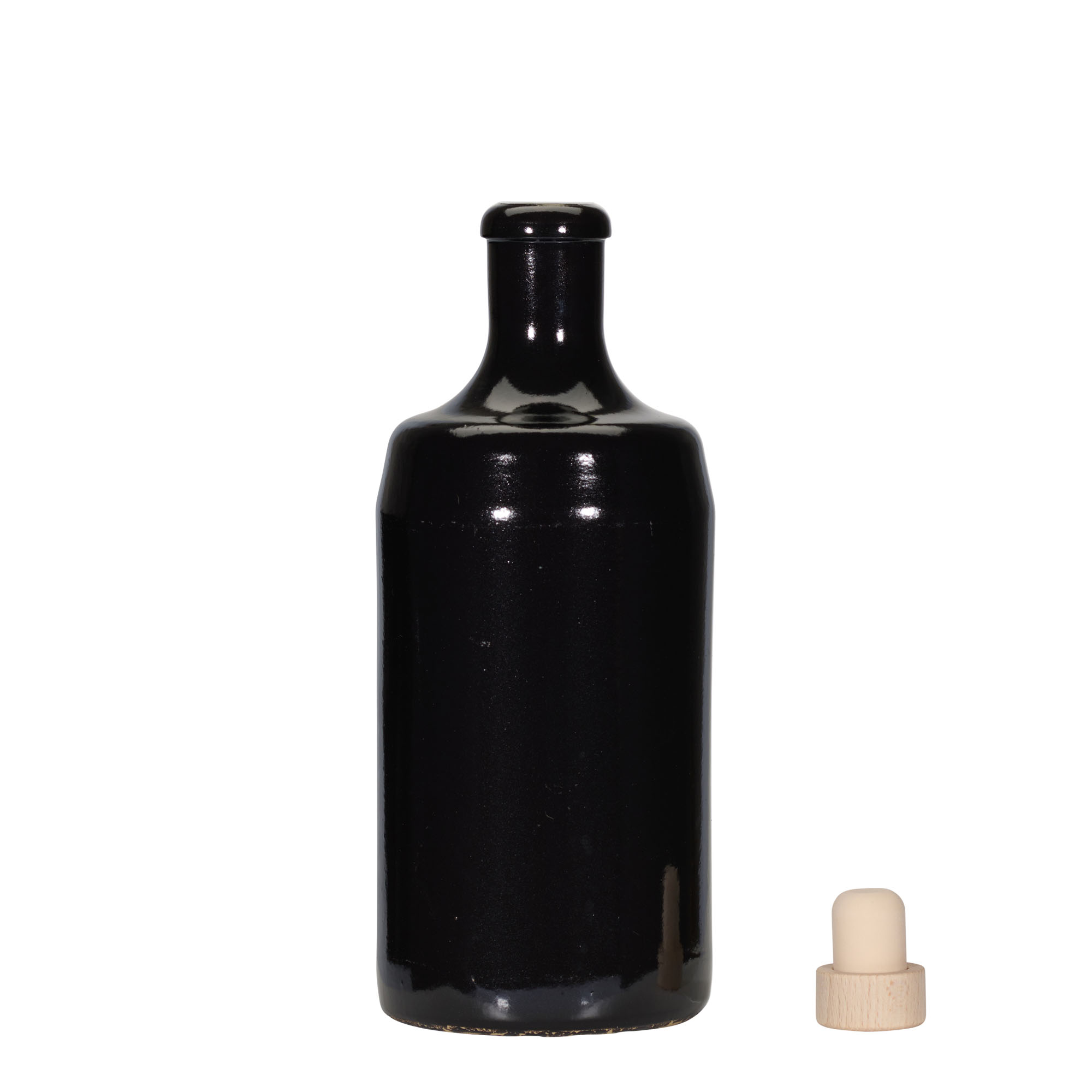 700 ml ulcior de lut „Calvados”, ceramică neagră, gură: plută 700 ml ulcior de lut „Calvados”, ceramică neagră, gură: plută