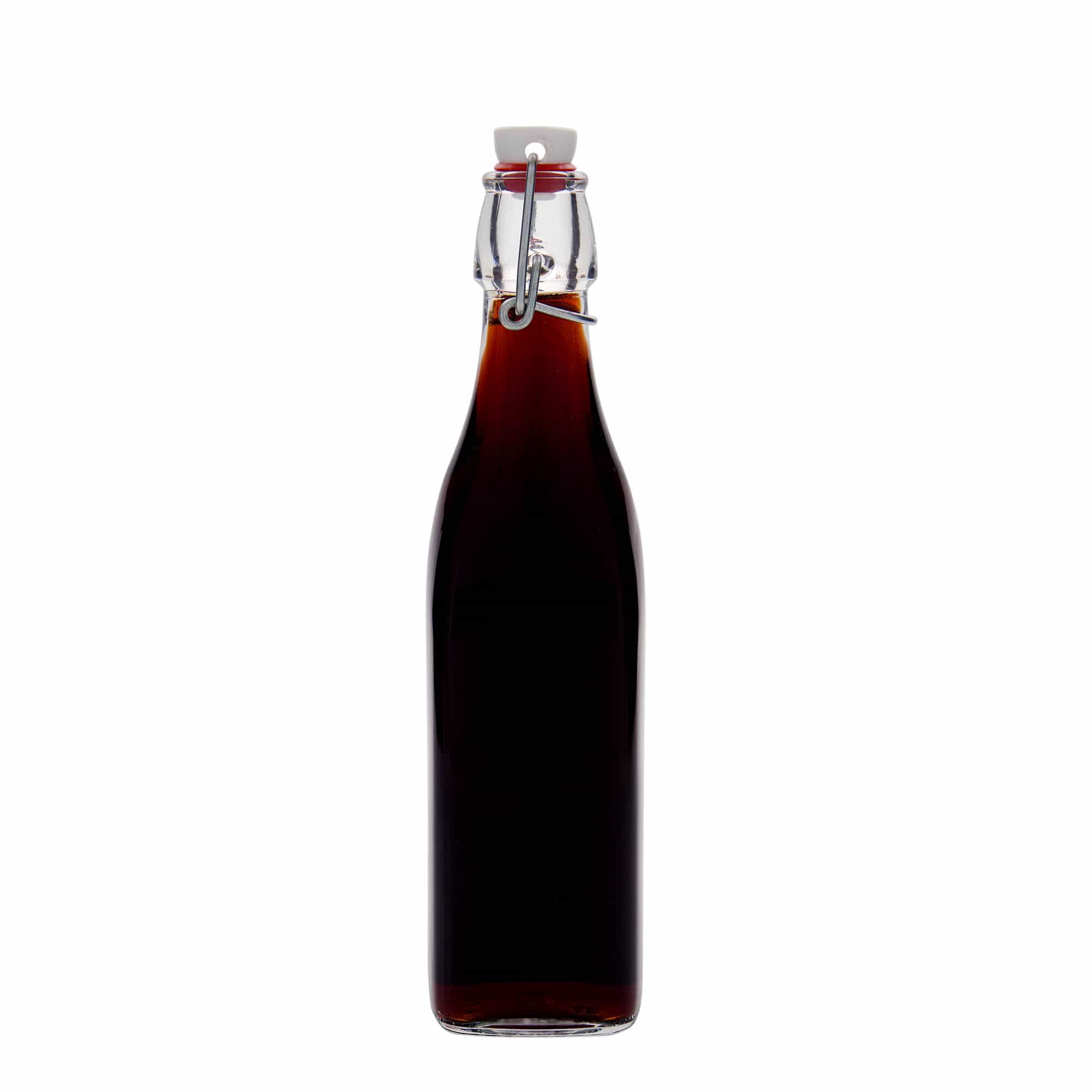 Sticlă de sticlă de 500 ml „Swing, pătrată, gura: închidere cu balama”