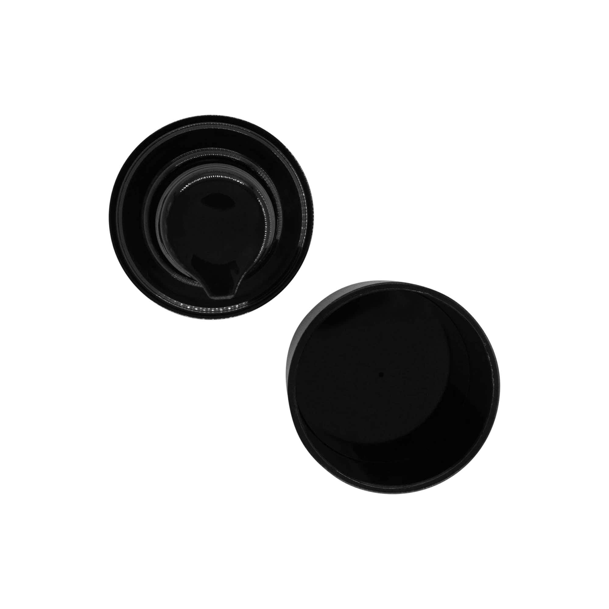 Cap de pompă dozator airless „Micro”, plastic PP, negru