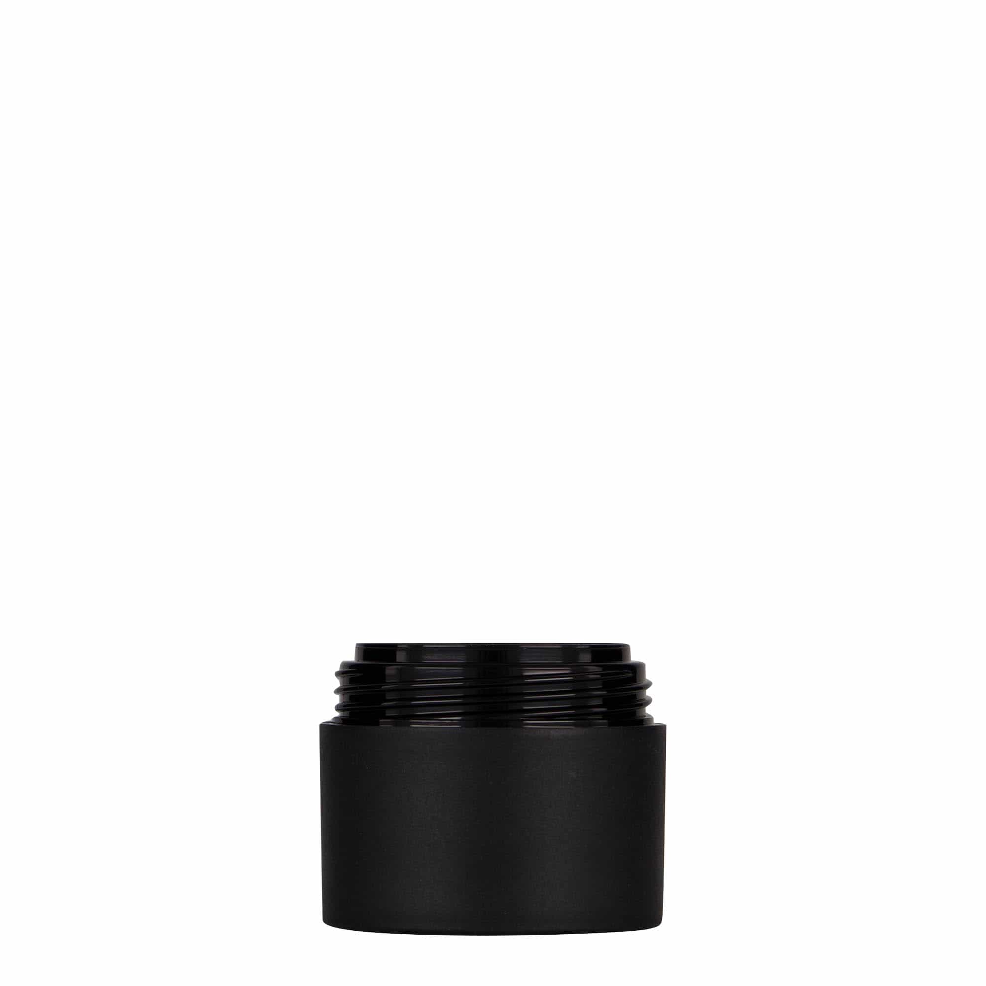 30 ml cutie din plastic „Antonella”, PP, negru, gură: capac cu filet