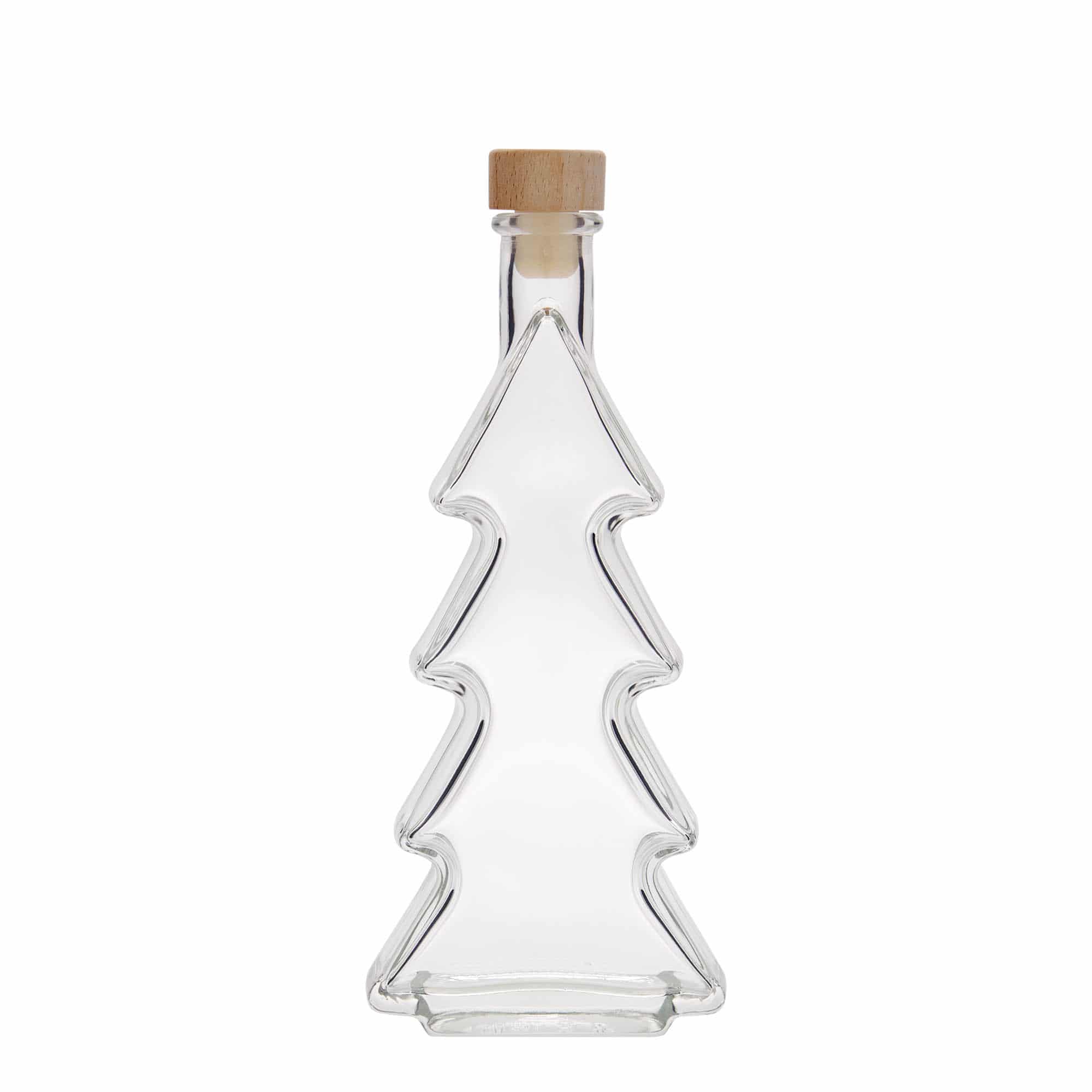 Sticlă de sticlă de 200 ml „Brad”, gura: dop de plută