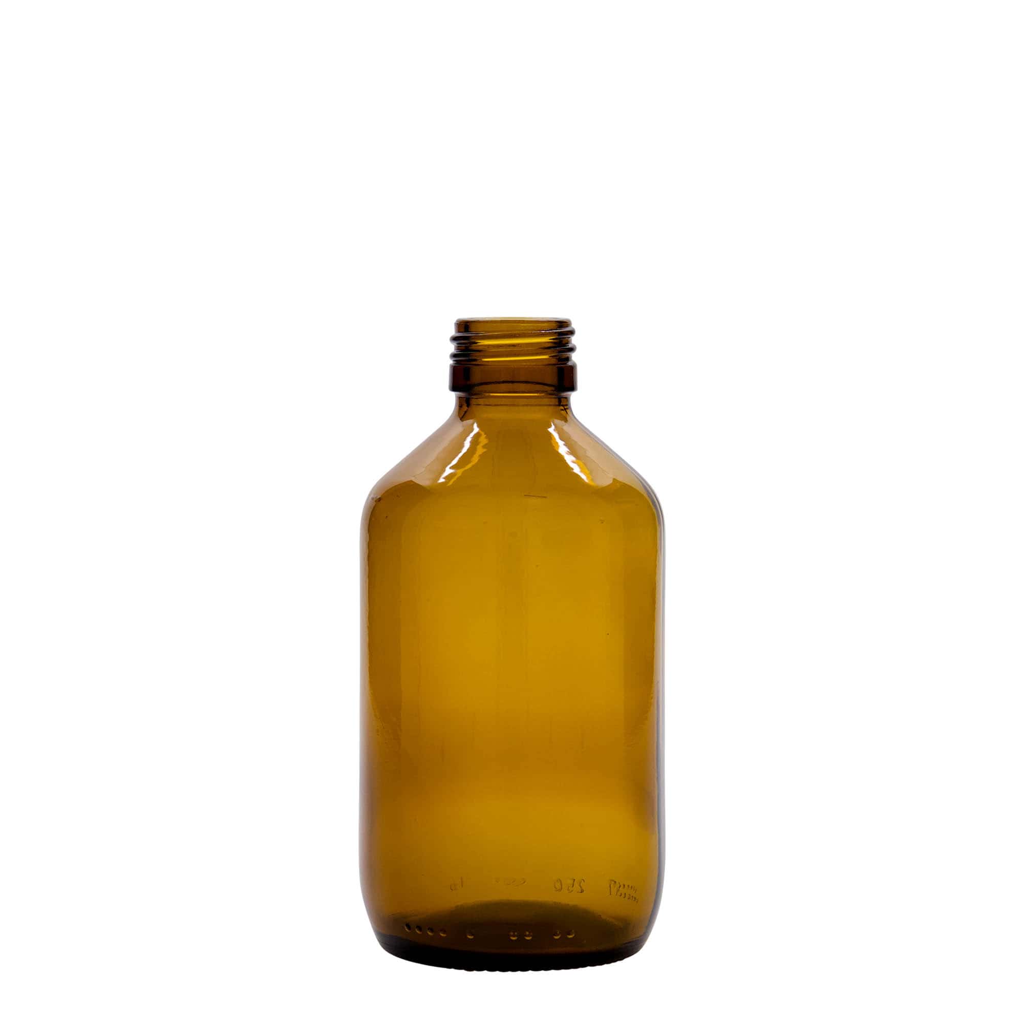 250 ml sticlă medicală, maro, sticlă, gura: PP 28 250 ml sticlă medicală, maro, sticlă, gura: PP 28