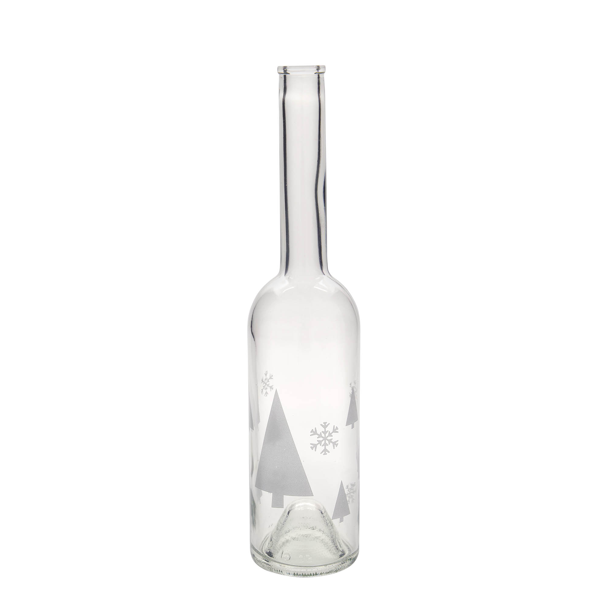 Sticlă de sticlă de 500 ml „Opera”, motiv: fulgi de zăpadă, gura: dop de plută Sticlă de sticlă de 500 ml „Opera”, motiv: fulgi de zăpadă, gura: dop de plută