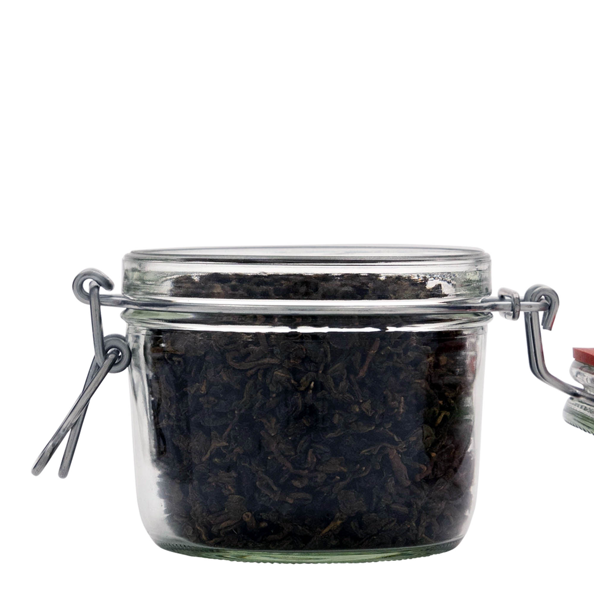 400 ml borcan plat cu clemă metalică, gura: închidere cu clemă metalică