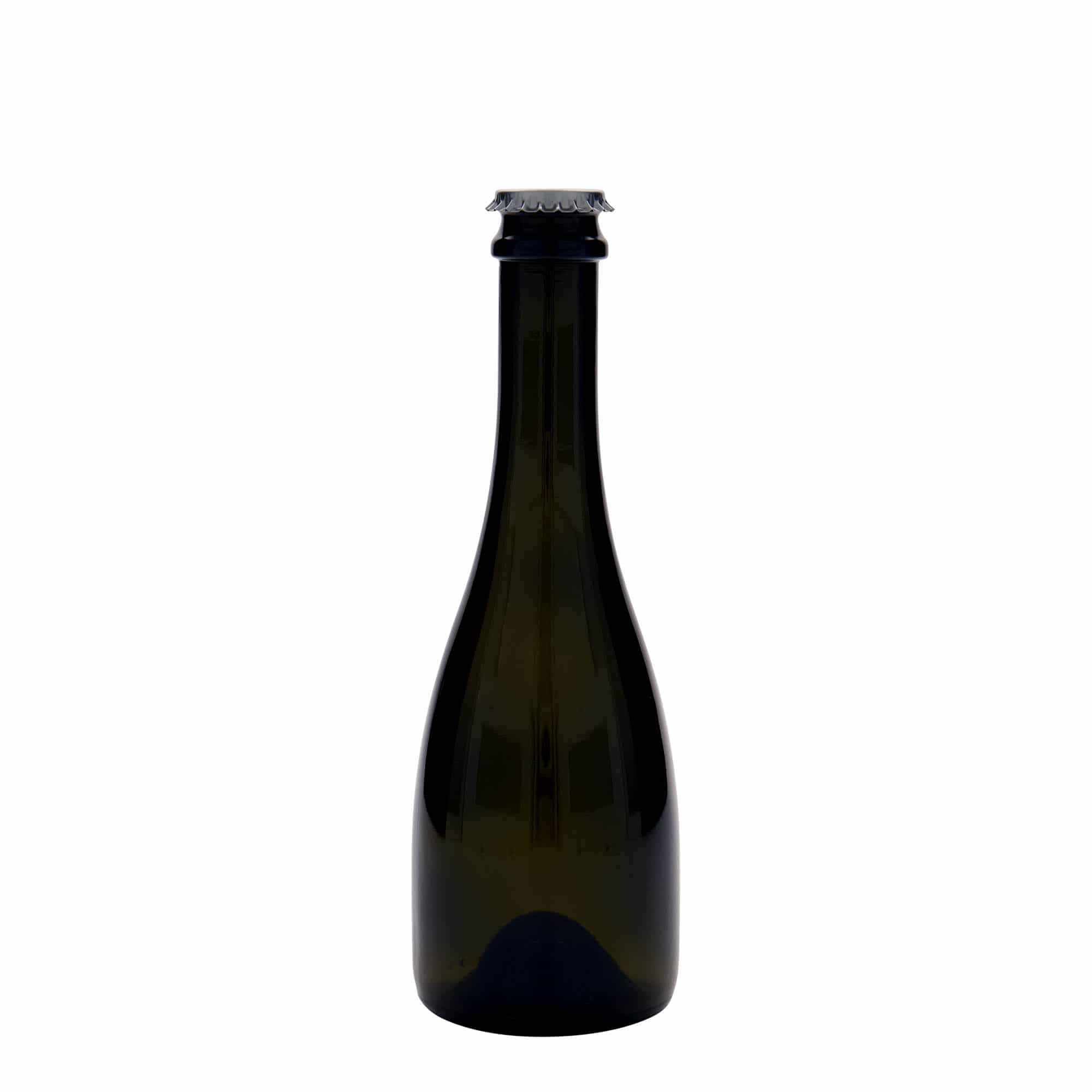 Sticlă de bere/șampanie 330 ml „Tosca”, sticlă, verde antichizat, gât: capac tip crown cork