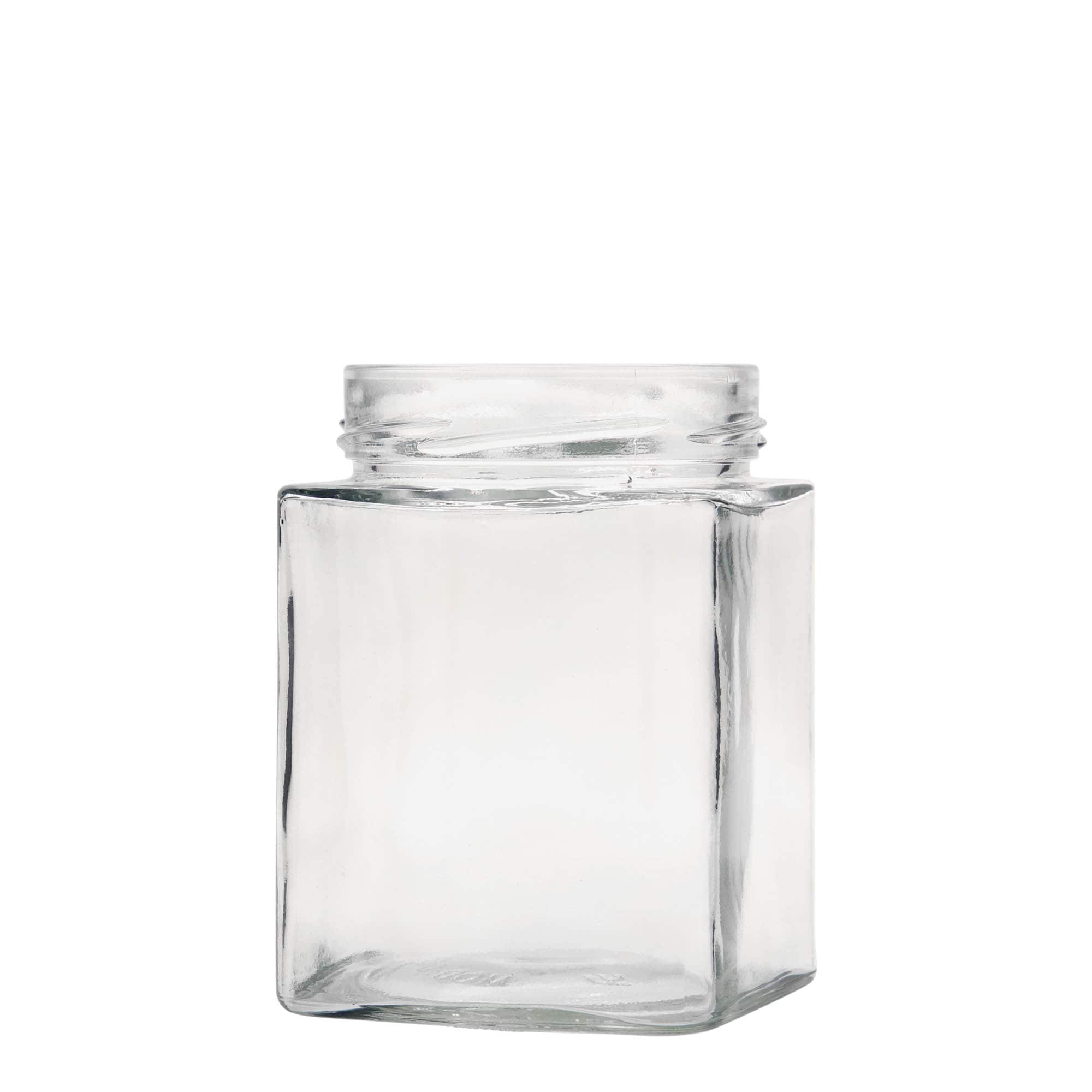 580 ml borcan pătrat „Ikarus”, gura: Deep-Twist-Off (DTO 82)