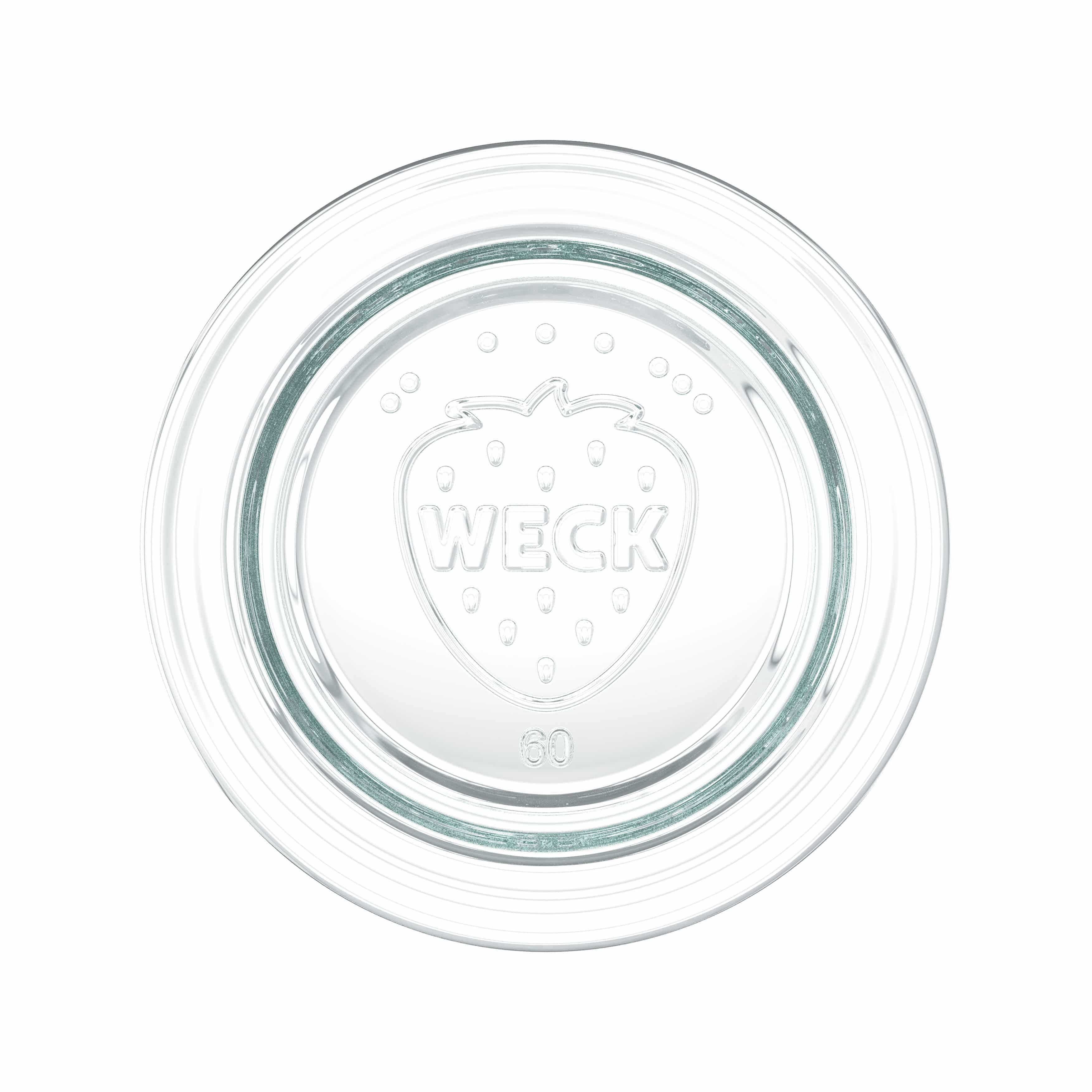 12x 80 ml borcan WECK cu gura largă cu capac de sticlă RR 60