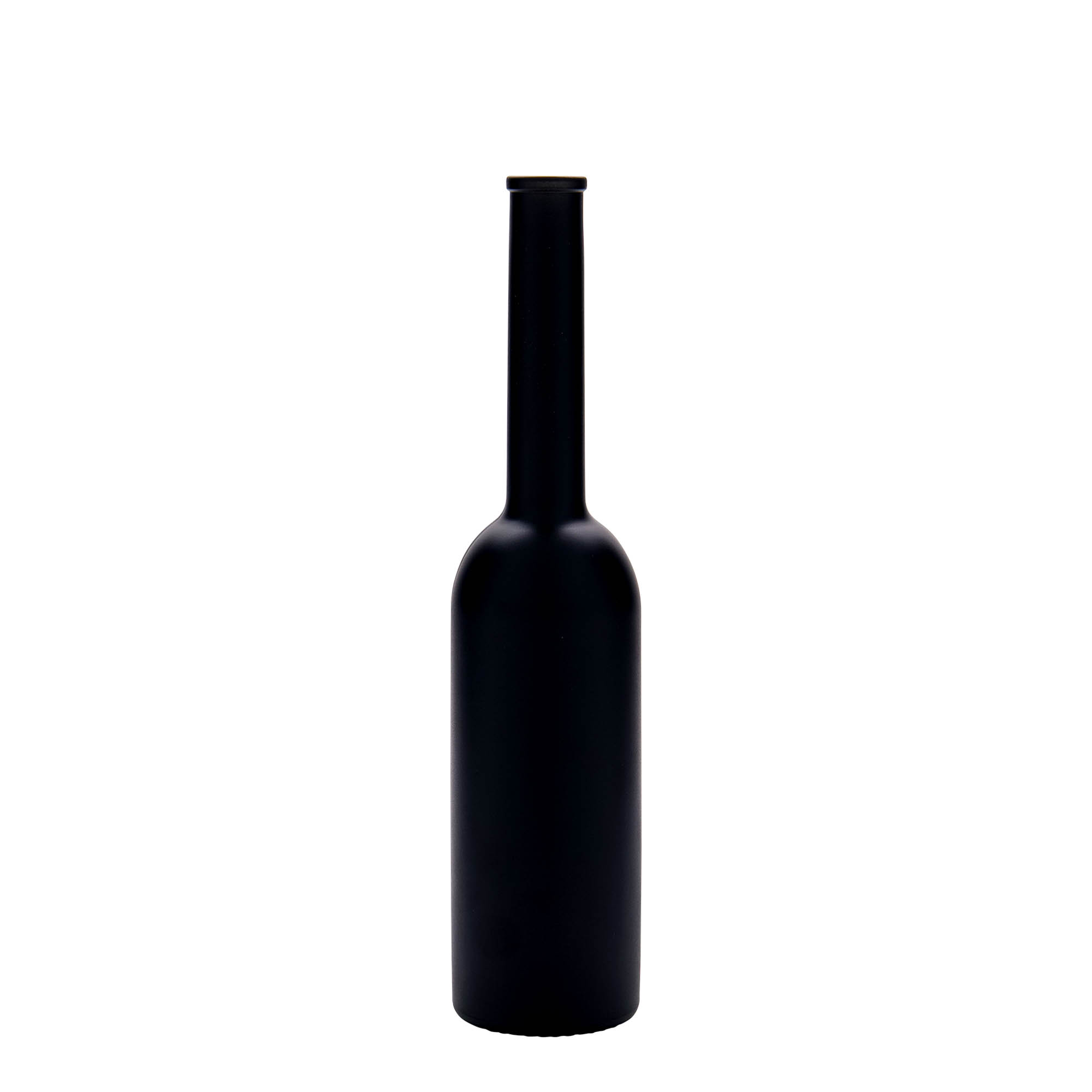 Sticlă de sticlă de 200 ml „Opera”, neagră, gura: dop Sticlă de sticlă de 200 ml „Opera”, neagră, gura: dop