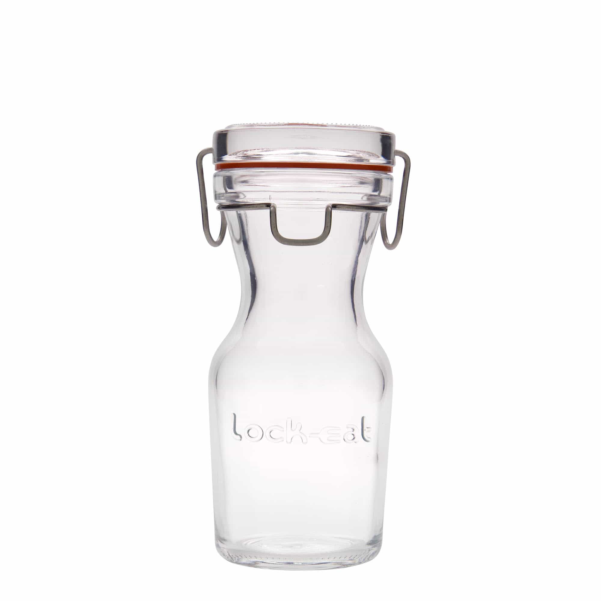 250 ml carafă de sticlă 'Lock-Eat', gura: închidere cu clemă metalică