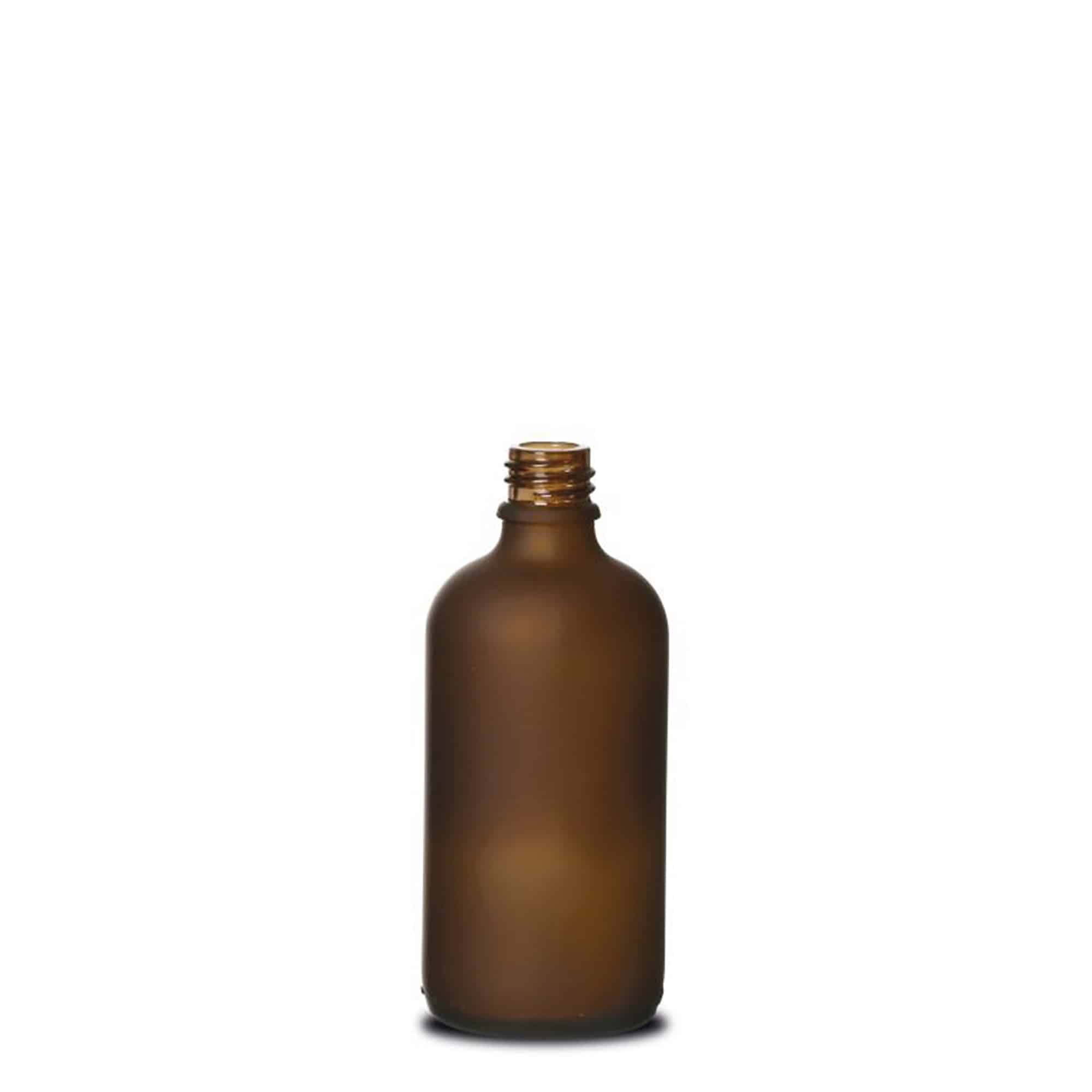 100 ml sticlă medicală, sticlă, maro mat, gura: DIN 18