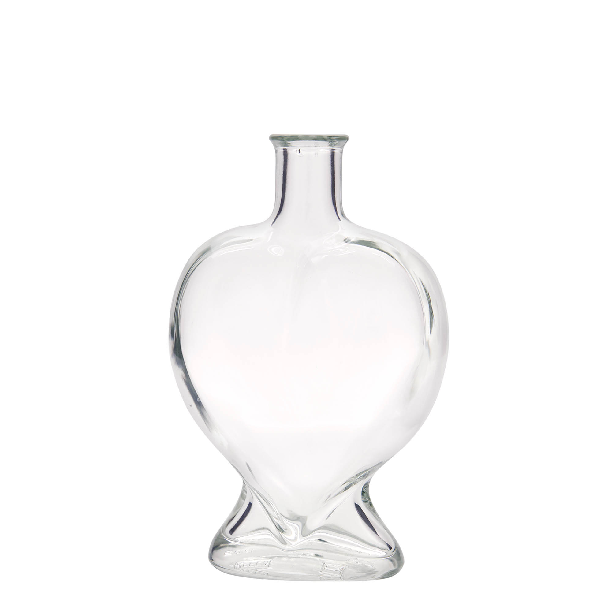 Sticlă de sticlă de 500 ml „Inimă”, gură: plută Sticlă de sticlă de 500 ml „Inimă”, gură: plută