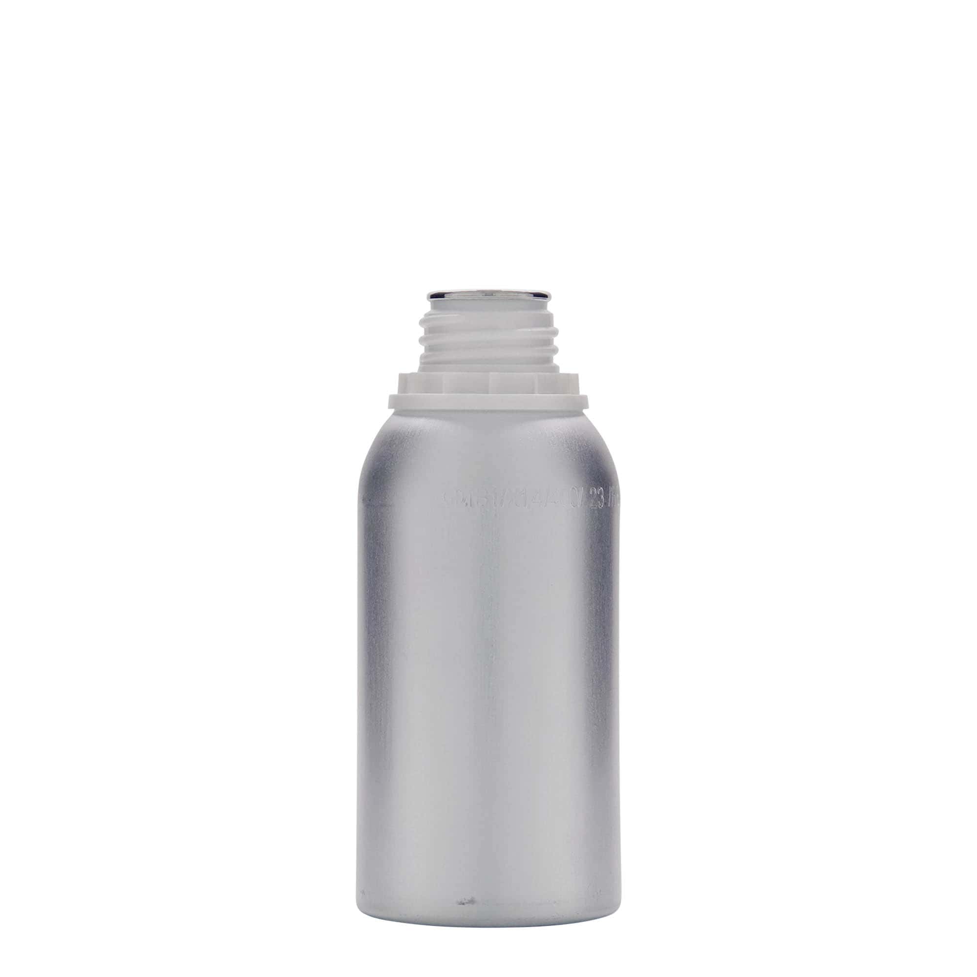 275 ml sticlă din aluminiu, metal, argintiu, gura: DIN 32