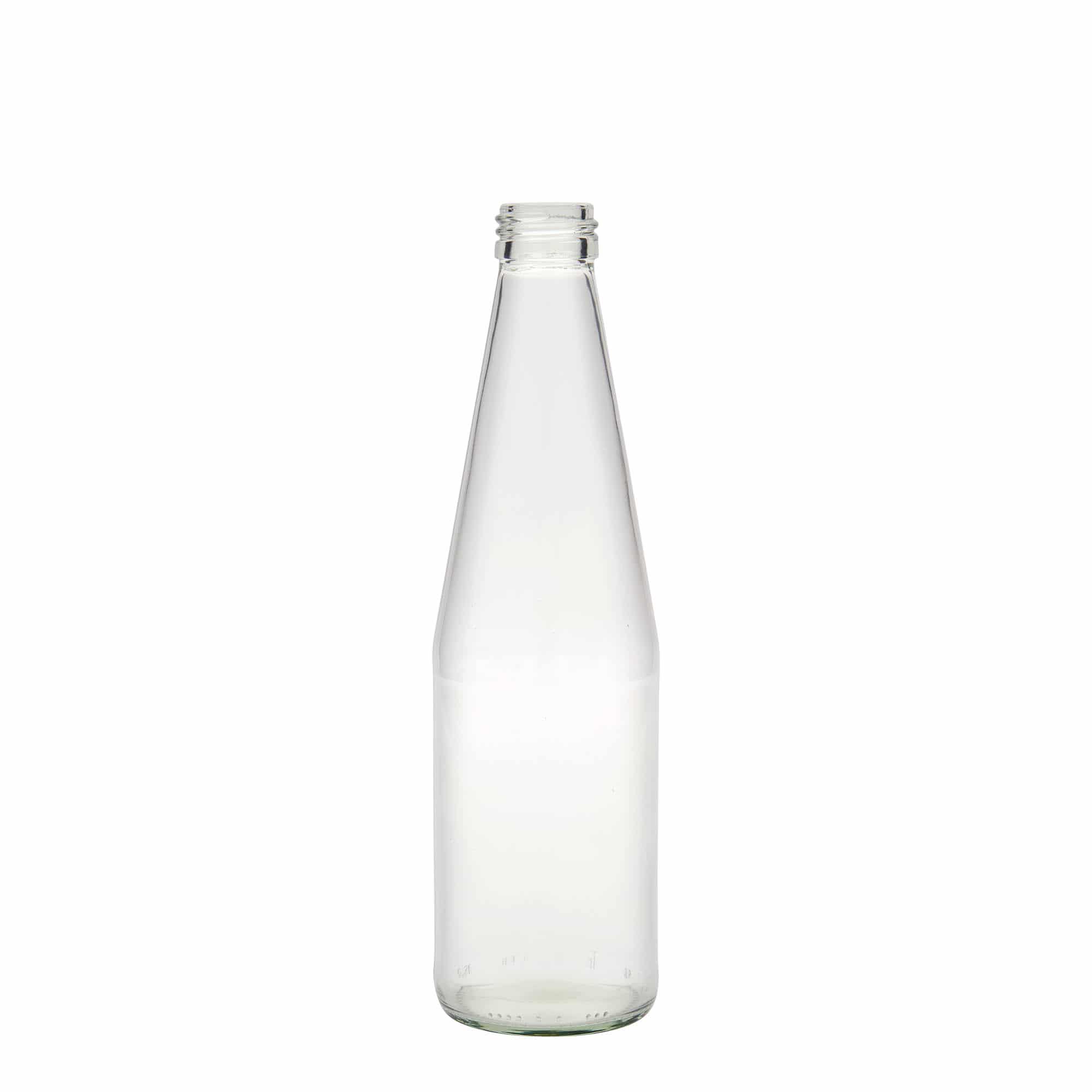 Sticlă universală 330 ml, formă de morcov, sticlă, gura: PP 28