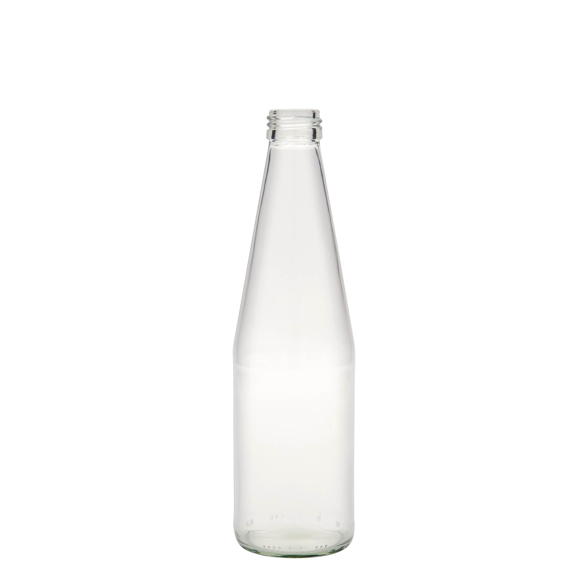 Sticlă universală 330 ml, formă de morcov, sticlă, gura: PP 28