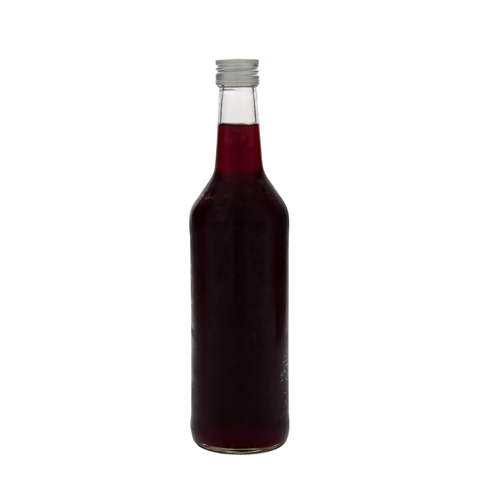 Sticlă de sticlă de 500 ml, gât drept, deschidere: PP 28