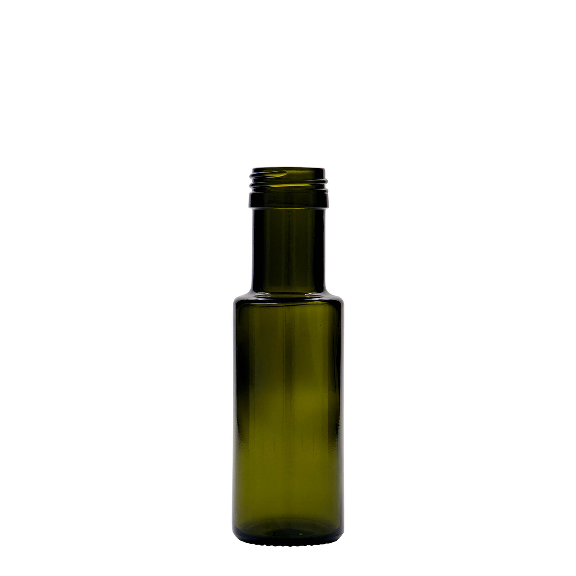 Sticlă de sticlă de 100 ml „Dorica”, verde antic, gât: PP 31,5 Sticlă de sticlă de 100 ml „Dorica”, verde antic, gât: PP 31,5