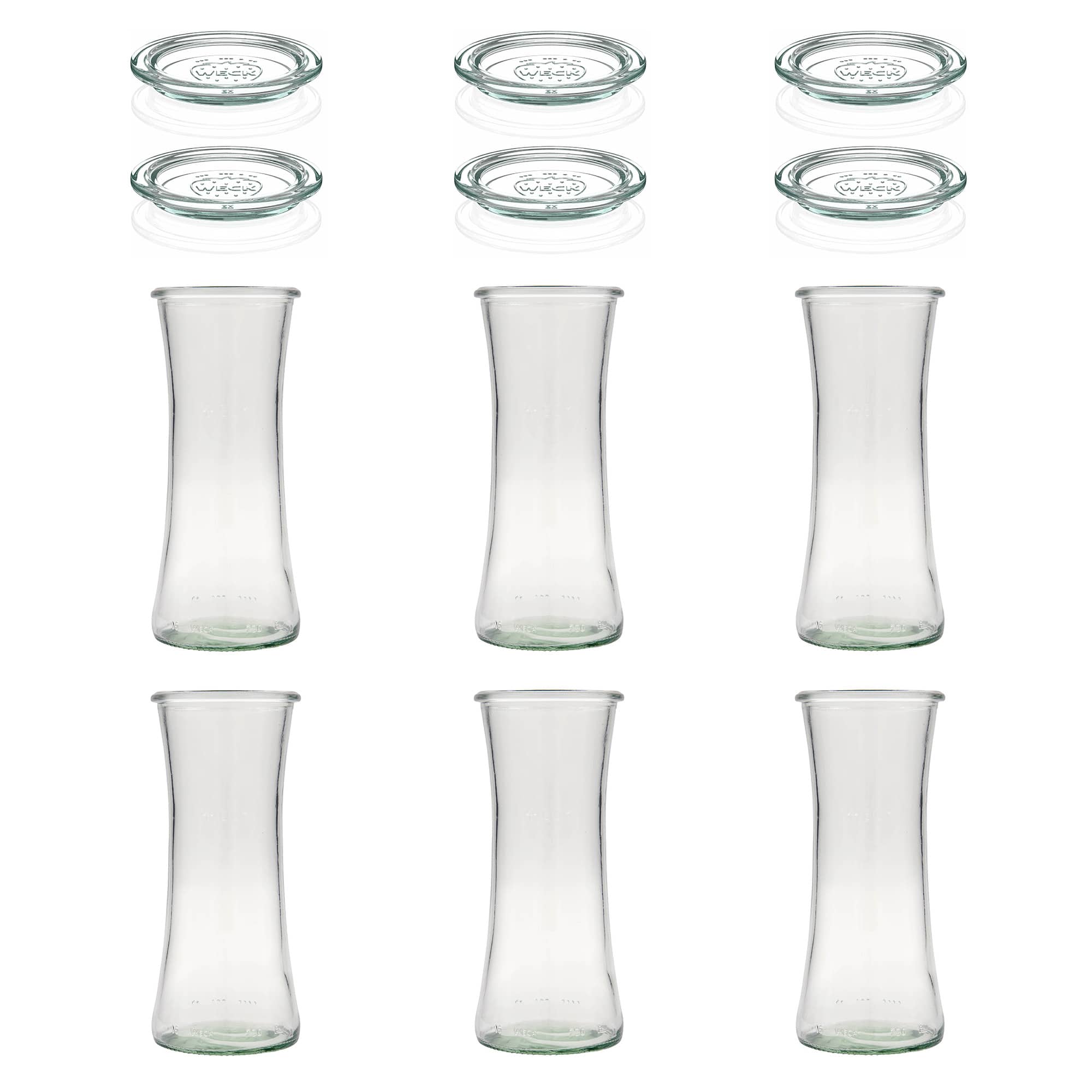 6x 730 ml borcan gourmet WECK cu capac de sticlă RR 80