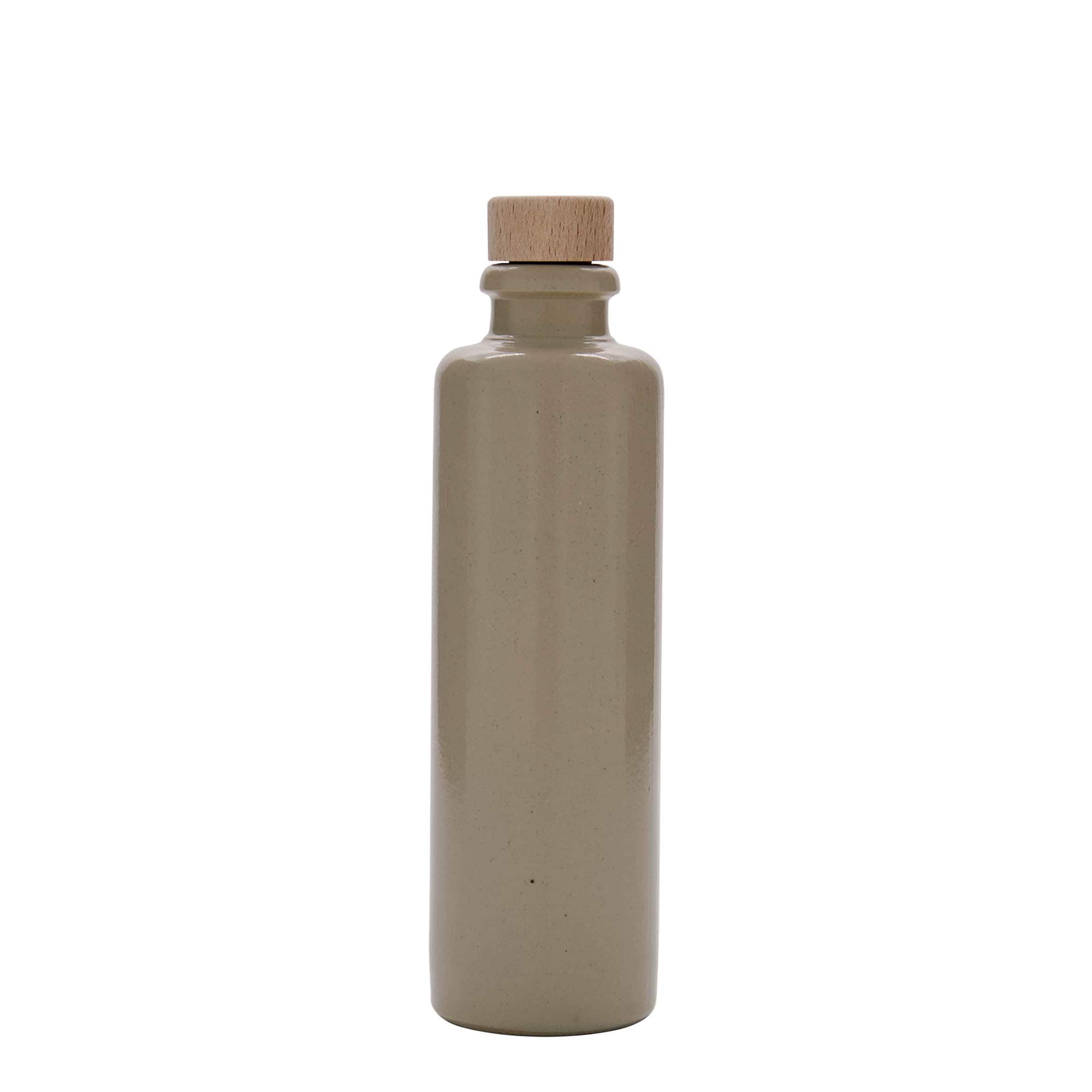 200 ml ulcior de lut, ceramică, bej, gură: plută