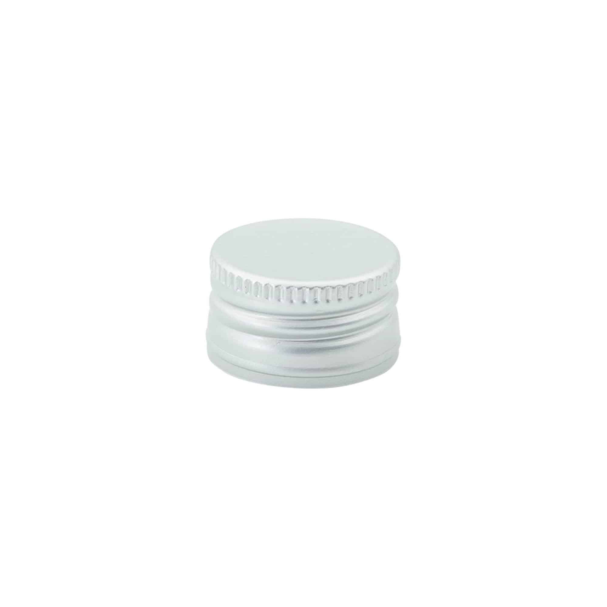 Capac cu filet, metal, argintiu, pentru gura: PP 28