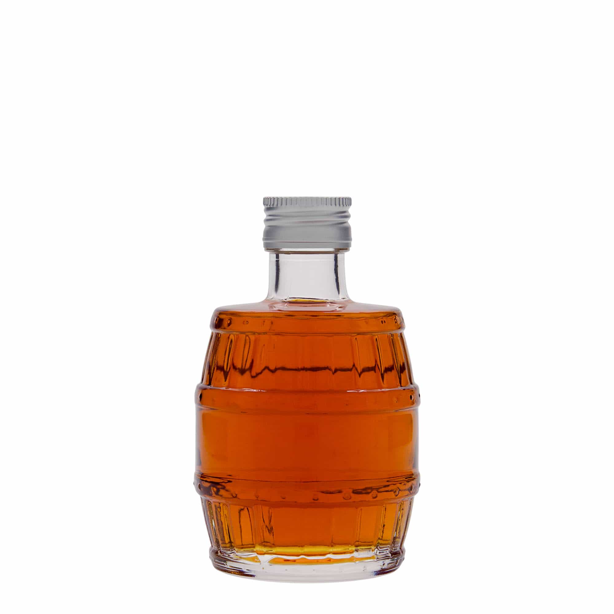 Sticlă de sticlă de 200 ml „butoi”, gura: PP 28