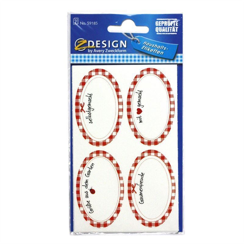 Etichete Zweckform „Făcut manual”, ovale, hârtie, multicolor