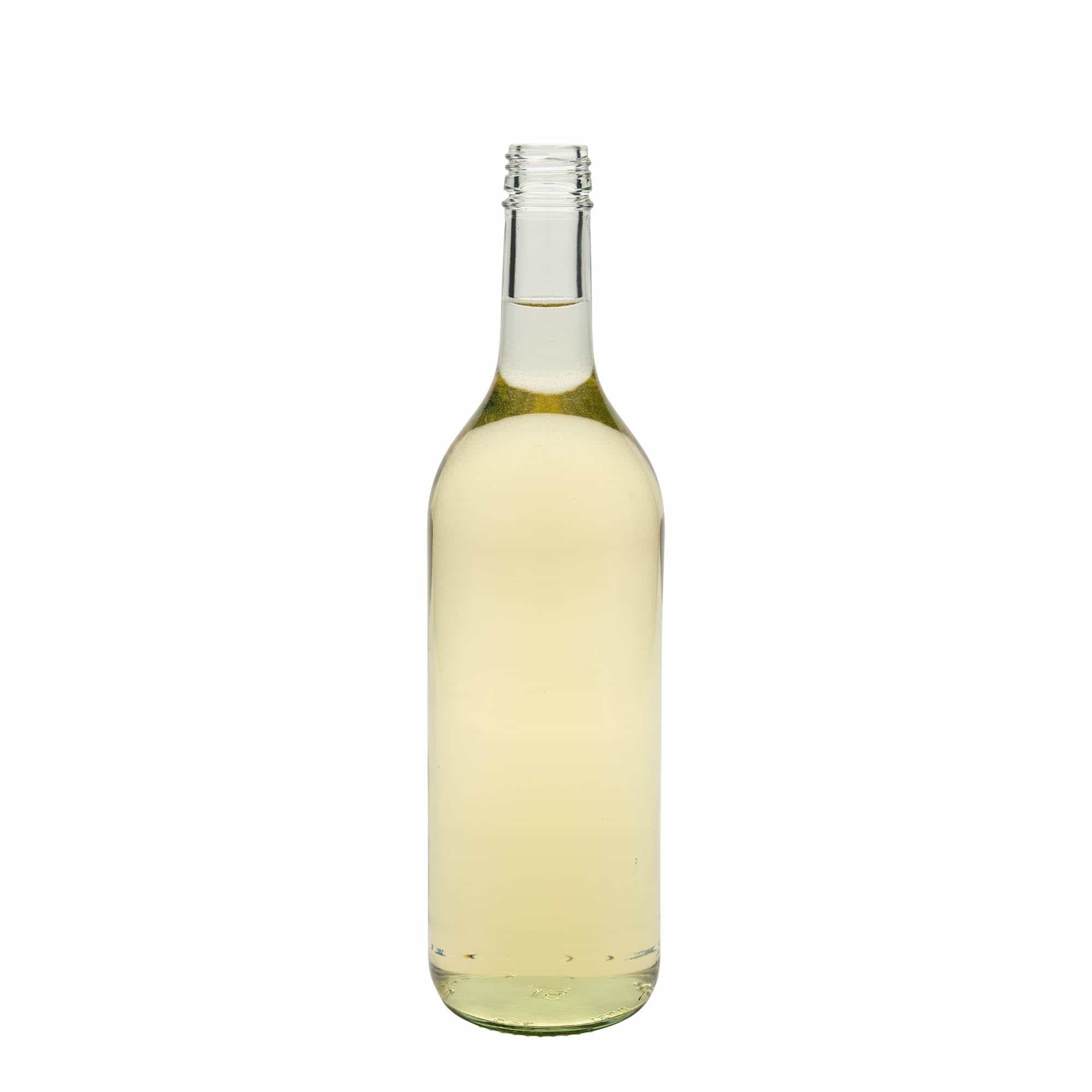 Sticlă de sticlă de 750 ml „Bordeaux”, gura: PP 28 Sticlă de sticlă de 750 ml „Bordeaux”, gura: PP 28