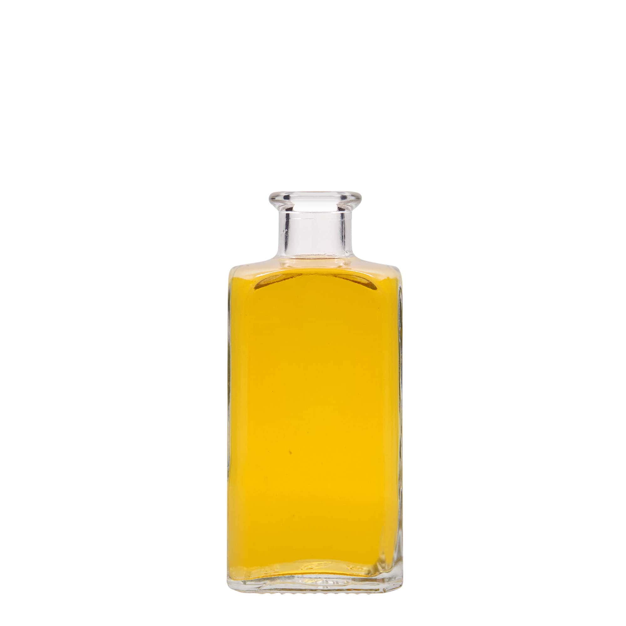 Sticlă de sticlă de 250 ml Apotheker Carré, pătrată, gât: plută Sticlă de sticlă de 250 ml Apotheker Carré, pătrată, gât: plută
