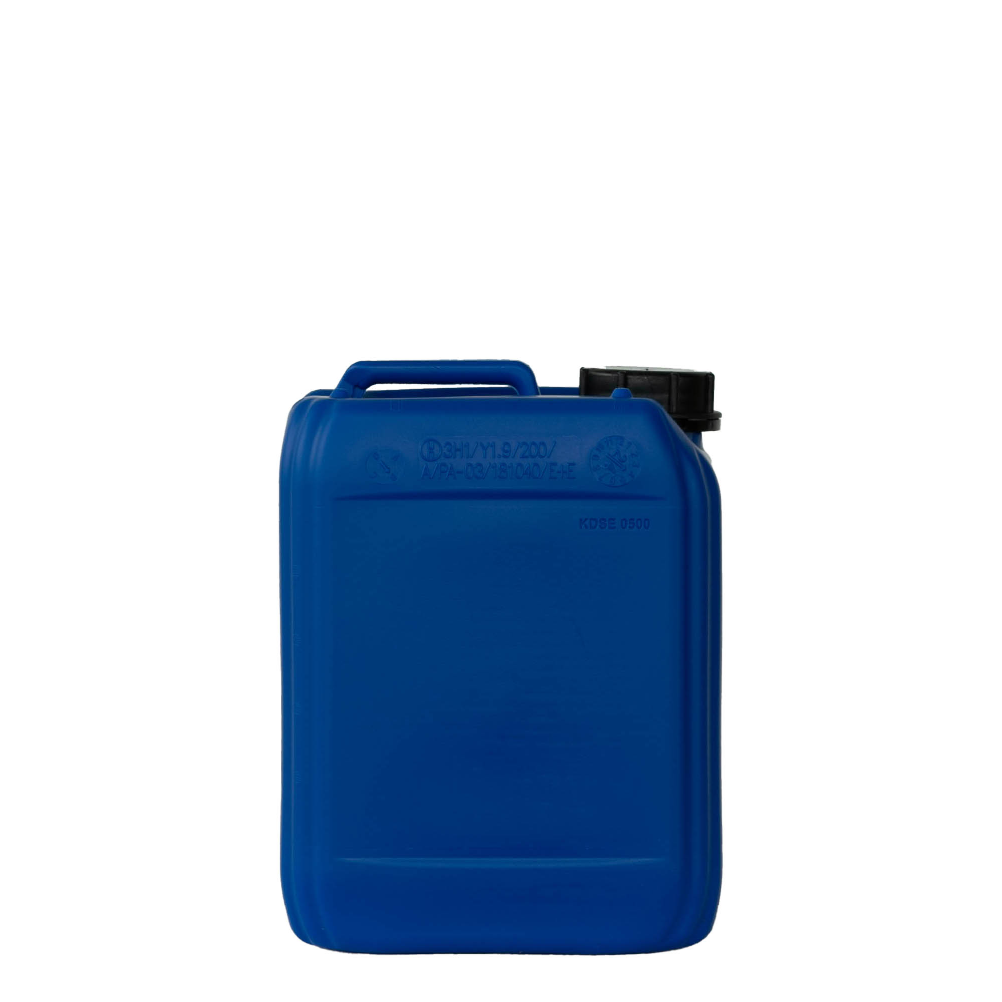 Canistră de 5 l, dreptunghiulară, plastic HDPE, albastru, gura: ND 55 Canistră de 5 l, dreptunghiulară, plastic HDPE, albastru, gura: ND 55